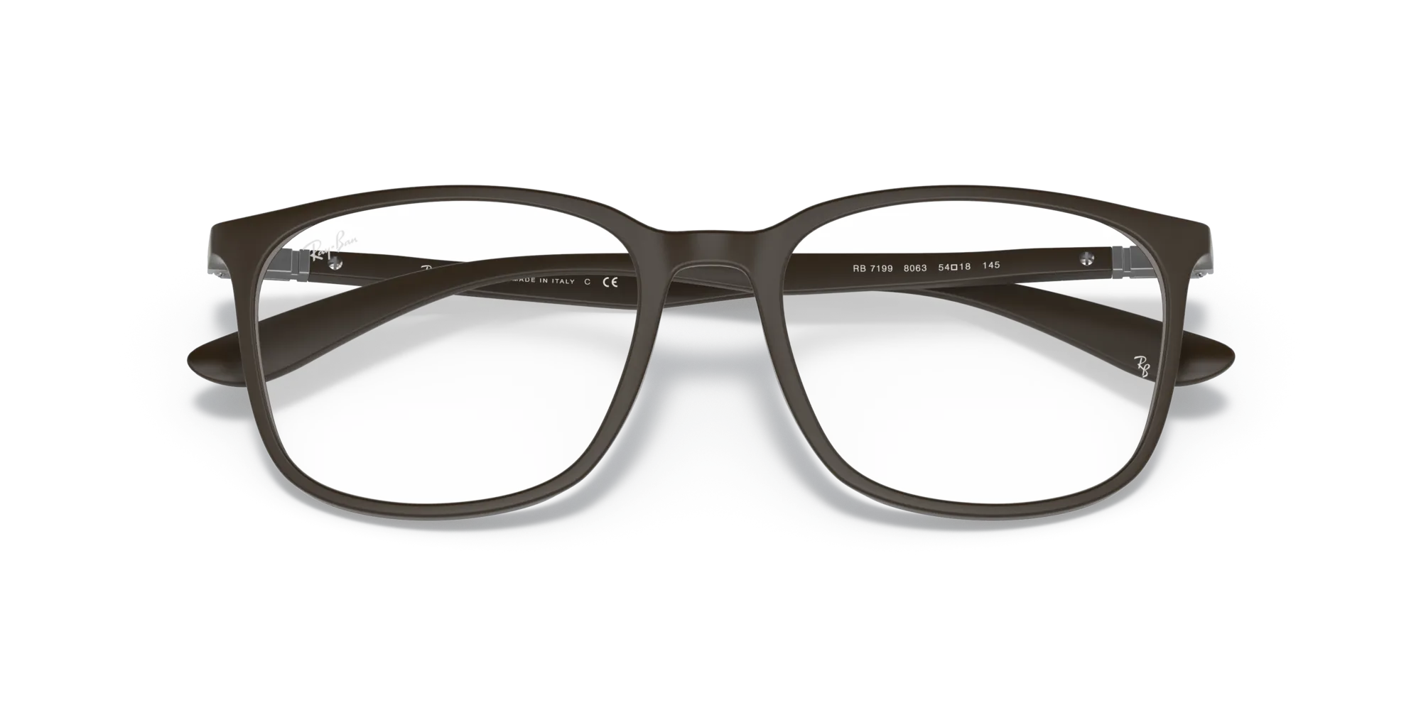 Ray - Ban RX7199 8063 Montature da vista Peek Marrone Trasparente Squadrata Normale - immagine 2