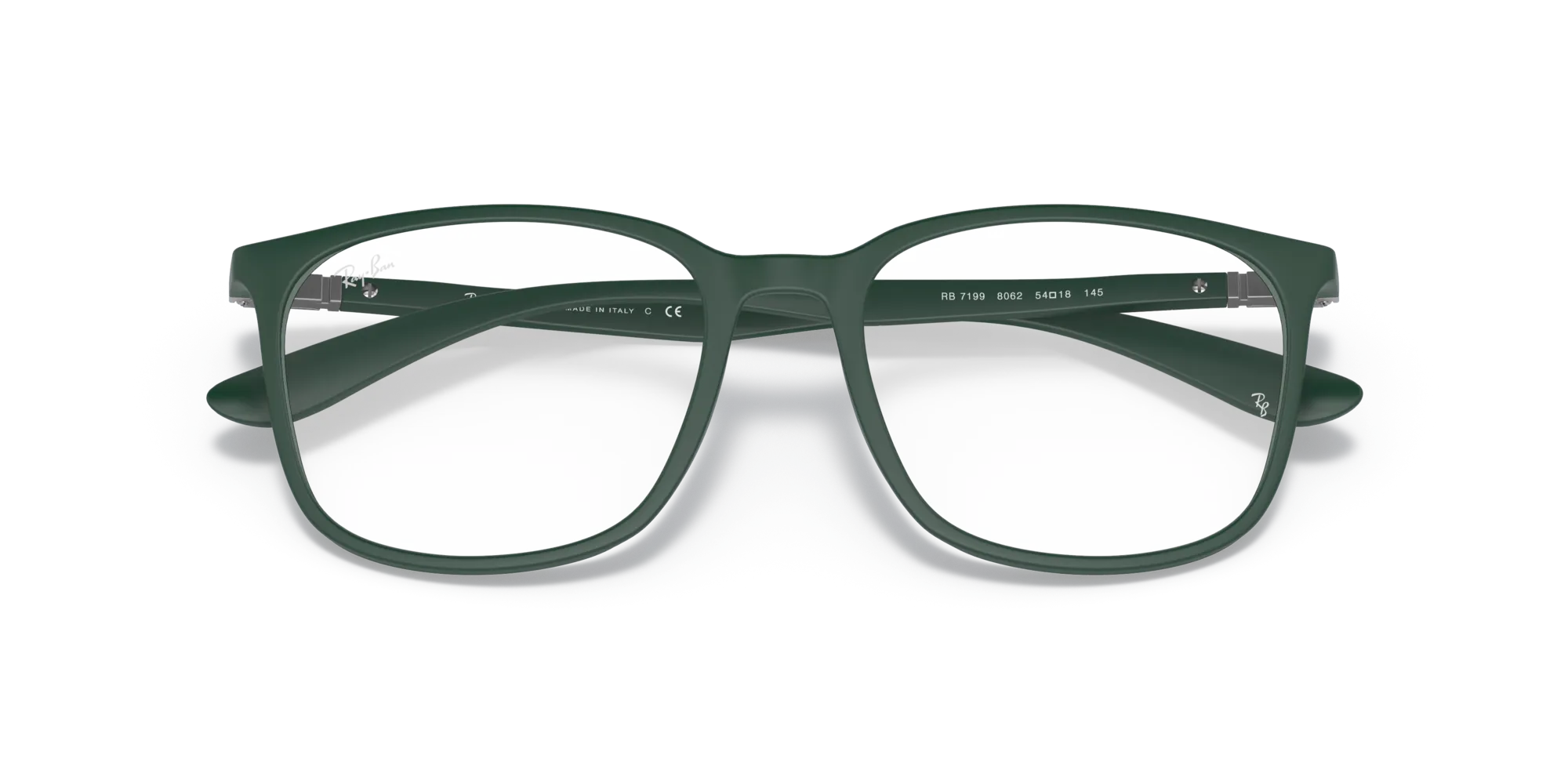 Ray - Ban RX7199 8062 Montature da vista Peek Verde Trasparente Squadrata Normale - immagine 2