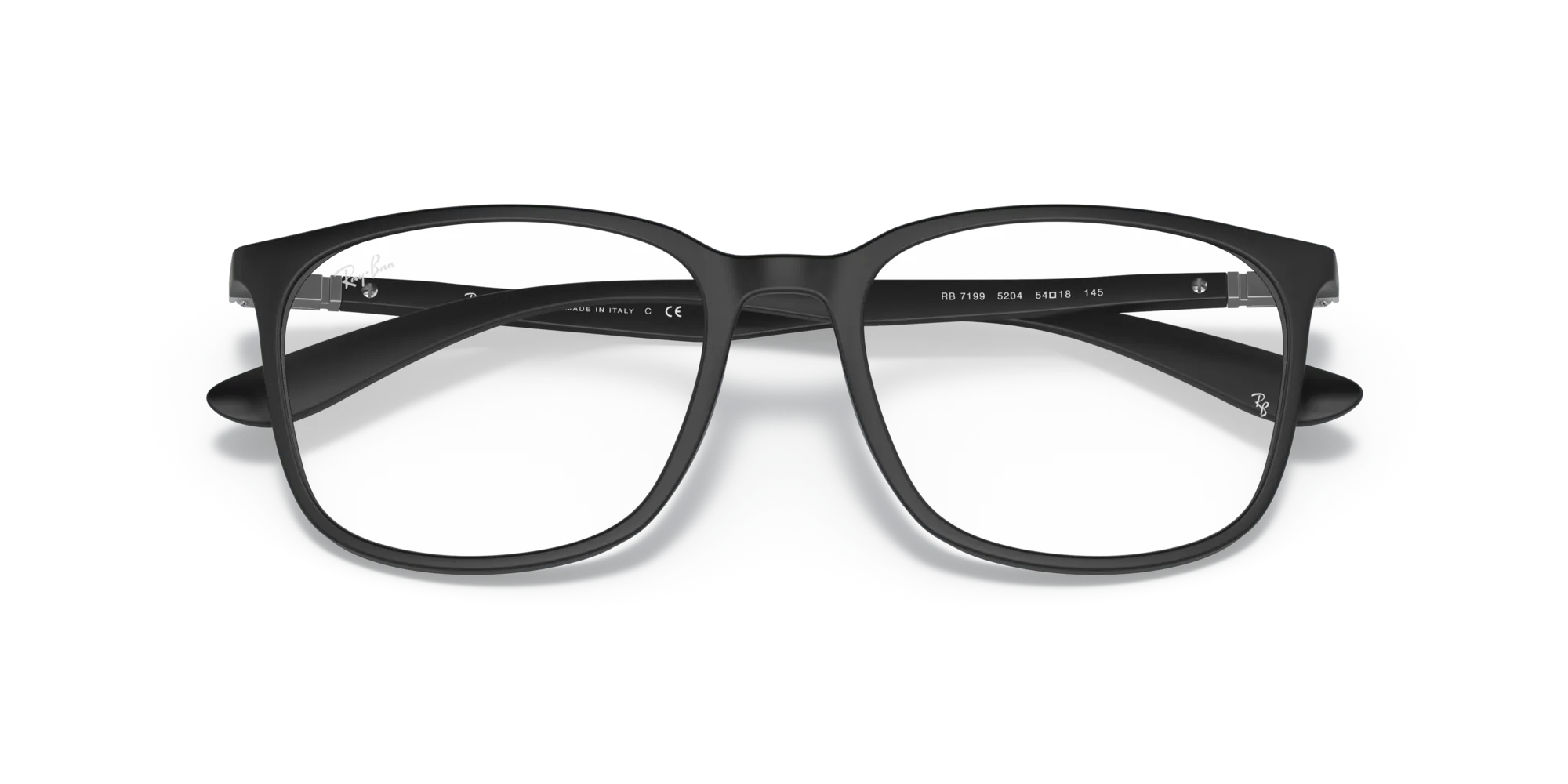 Ray - Ban RX7199 5204 Montature da vista Peek Nero Trasparente Squadrata Normale - immagine 2