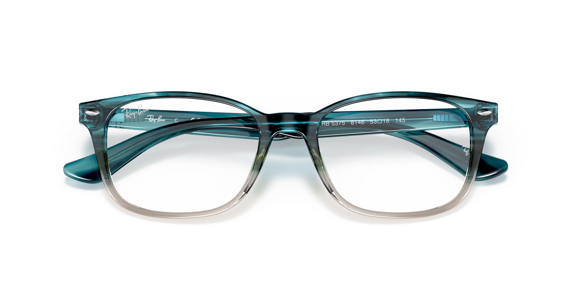 Ray - Ban RX5375 8146 Montature da vista Acetato Tartaruga Trasparente Squadrata Normale - immagine 2