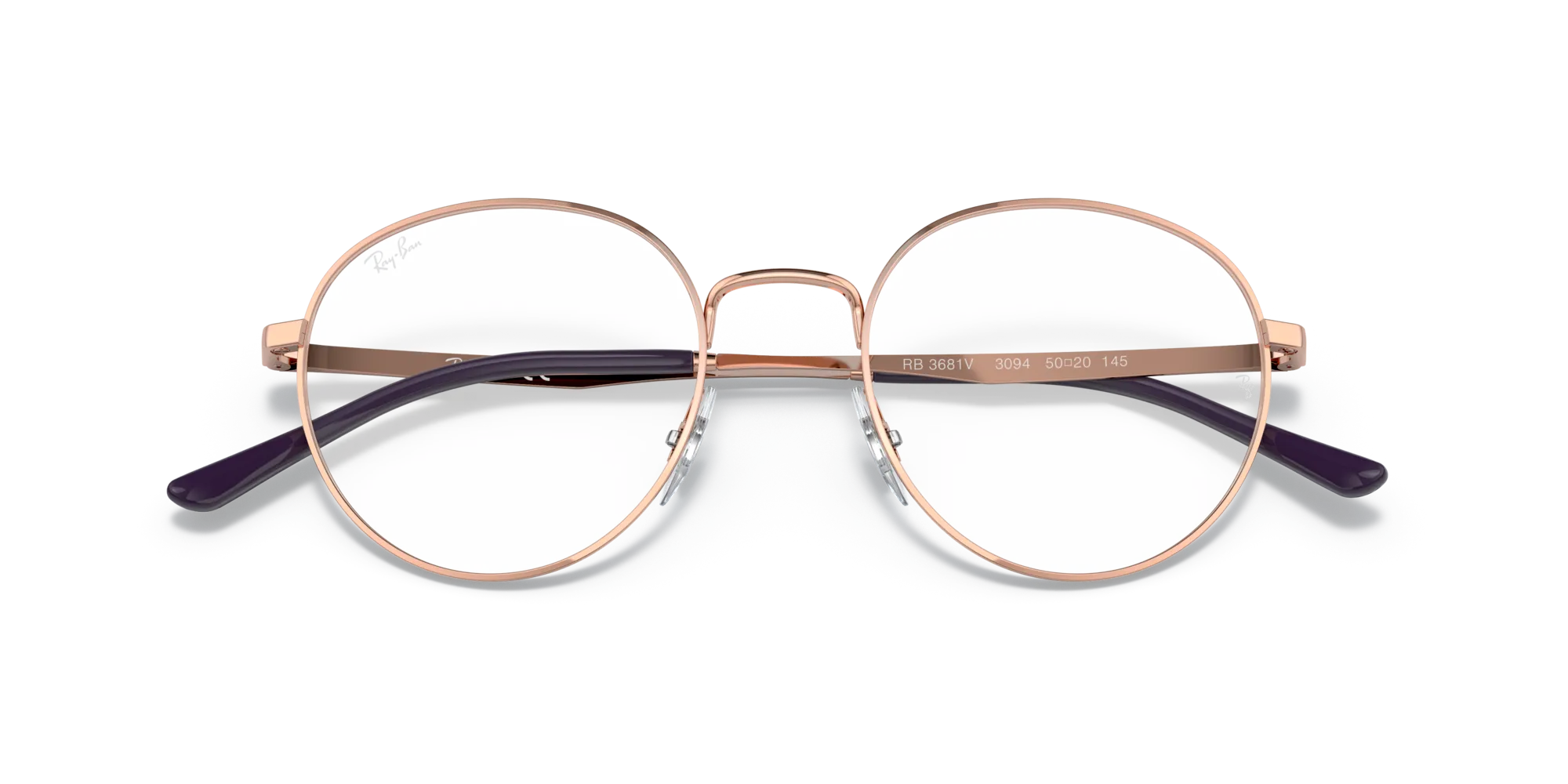 Ray - Ban RX3681V 3094 Montature da vista Metallo Oro Trasparente Pantos Normale - immagine 2
