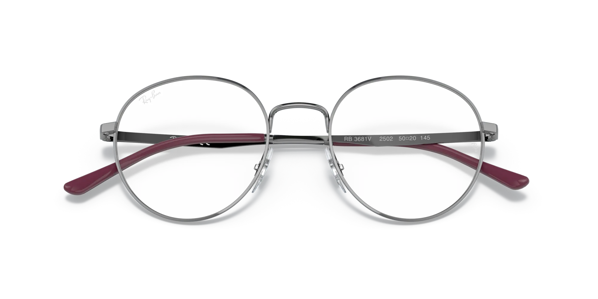 Ray - Ban RX3681V 2502 Montature da vista Metallo Grigio Trasparente Pantos Normale - immagine 2