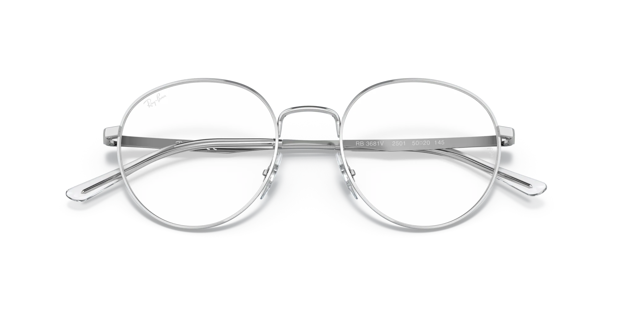 Ray - Ban RX3681V 2501 Montature da vista Metallo Argento Trasparente Pantos Normale - immagine 2