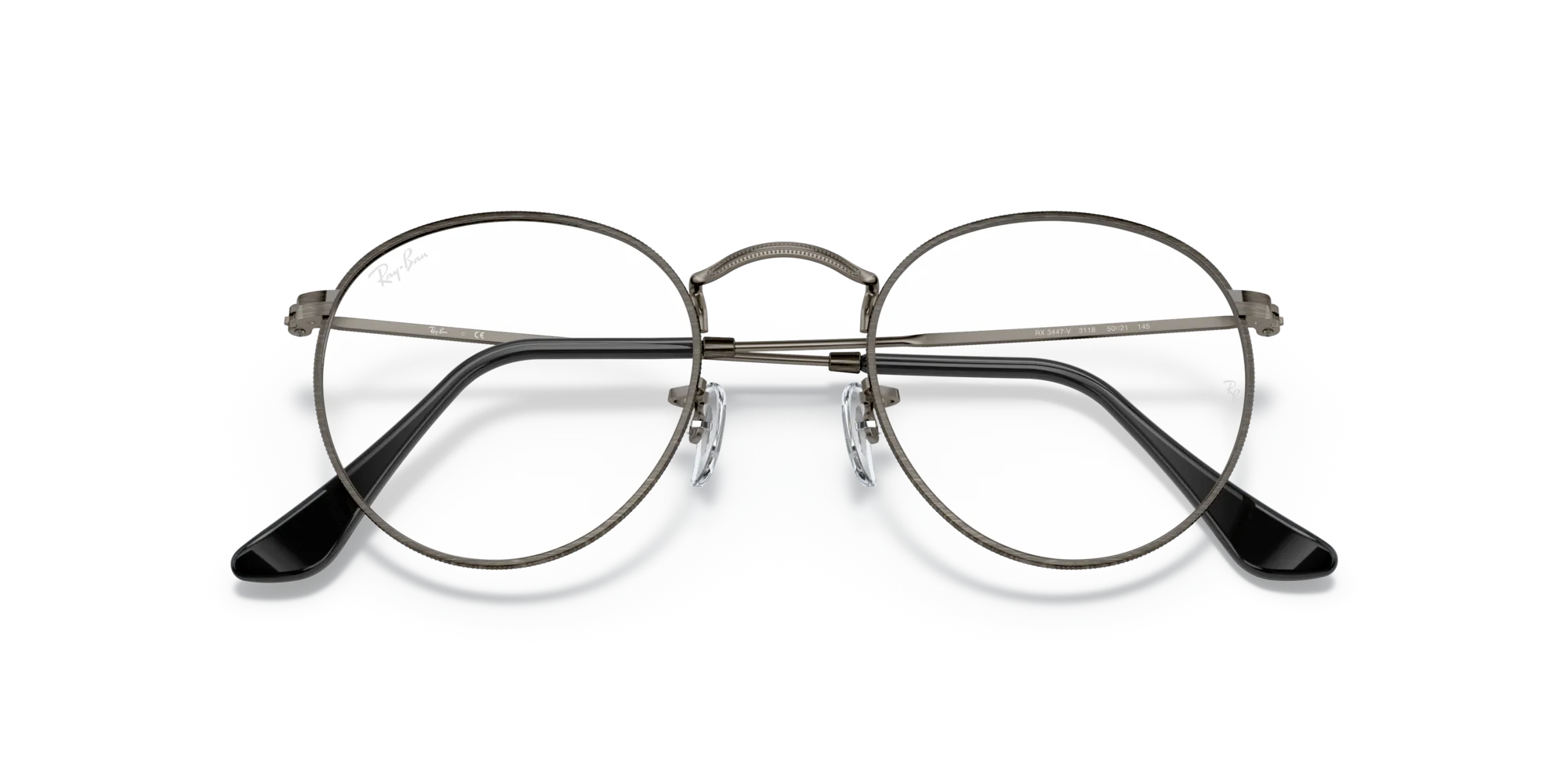 Ray - Ban RX3447V ROUND METAL 3118 Montature da vista Metallo Grigio Trasparente Rotonda Normale - immagine 2