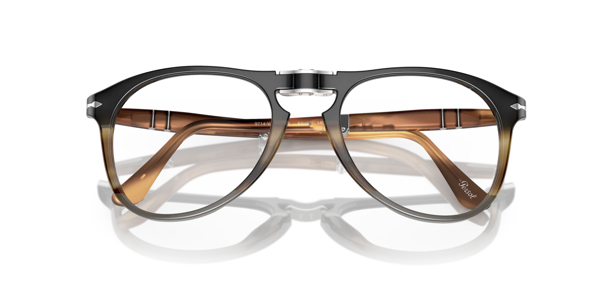 Persol PO9714VM 1135 Montature da vista Acetato Nero Trasparente Pilot Normale - immagine 2