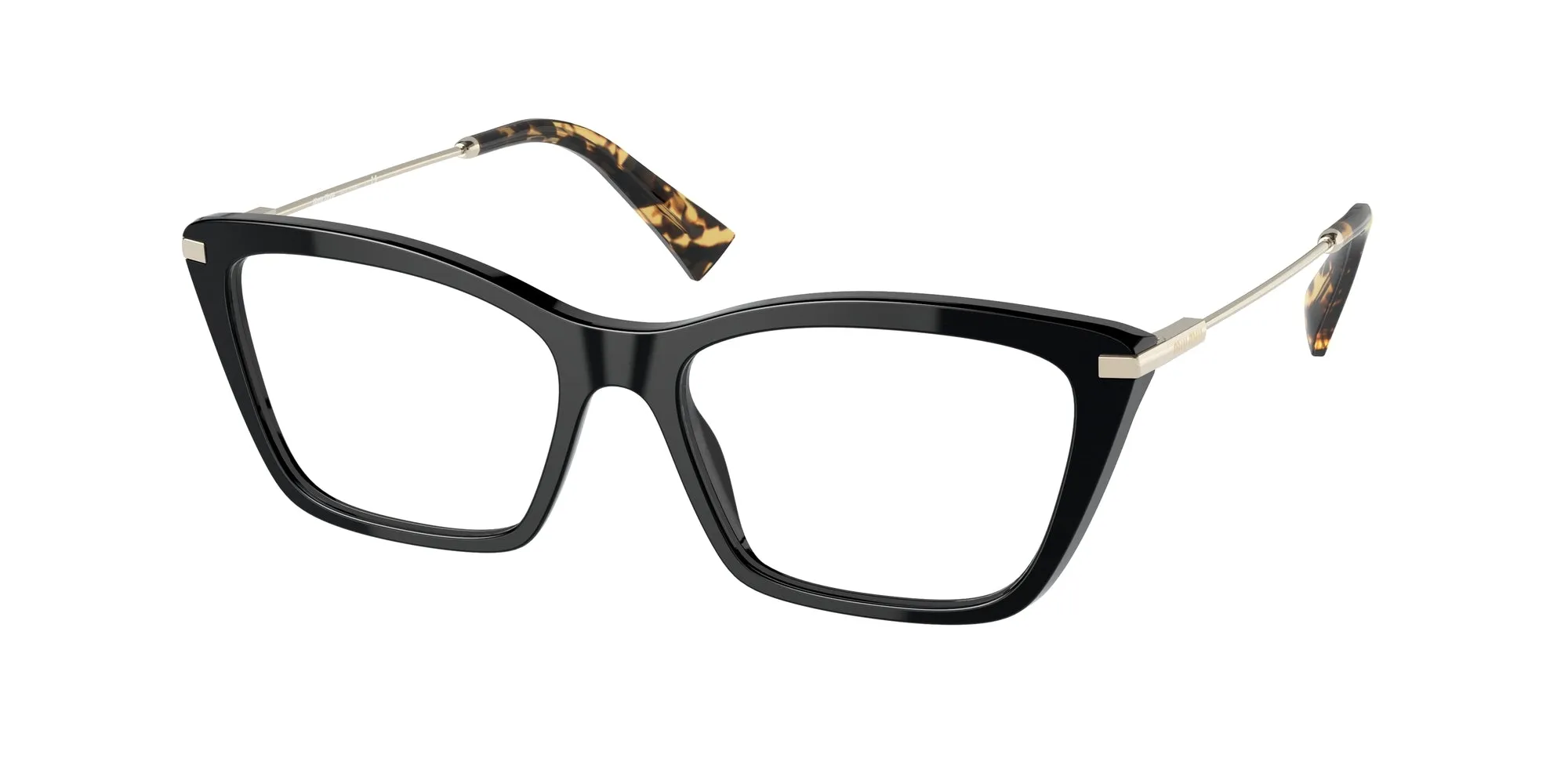 Miu Miu MU 01UV 1AB1O1 Montature da vista Acetato Nero Trasparente Cat Eye Normale - immagine 1