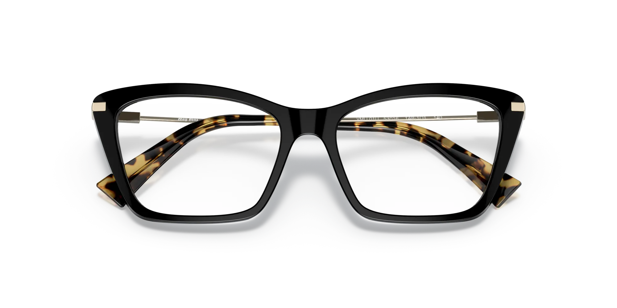Miu Miu MU 01UV 1AB1O1 Montature da vista Acetato Nero Trasparente Cat Eye Normale - immagine 2