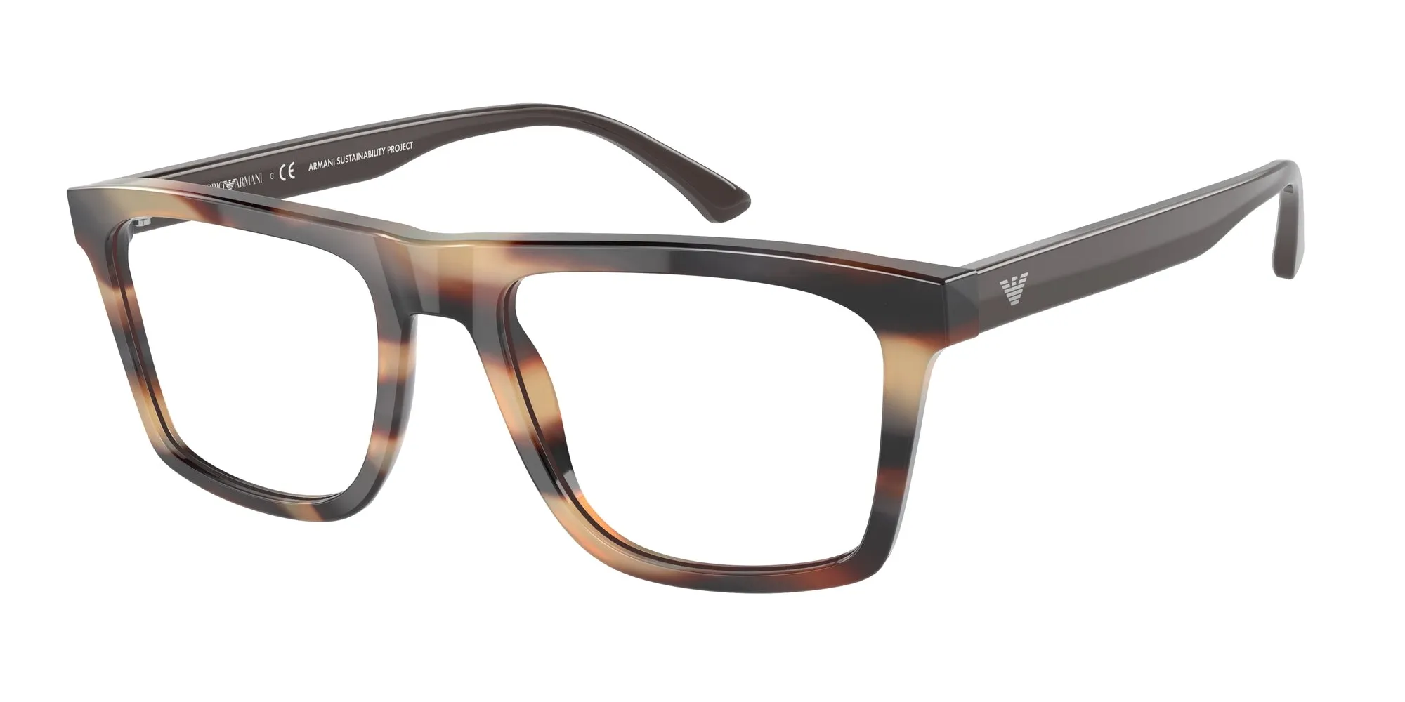 Emporio Armani EA3185 5903 Montature da vista Acetato Tartaruga Trasparente Squadrata Normale - immagine 1