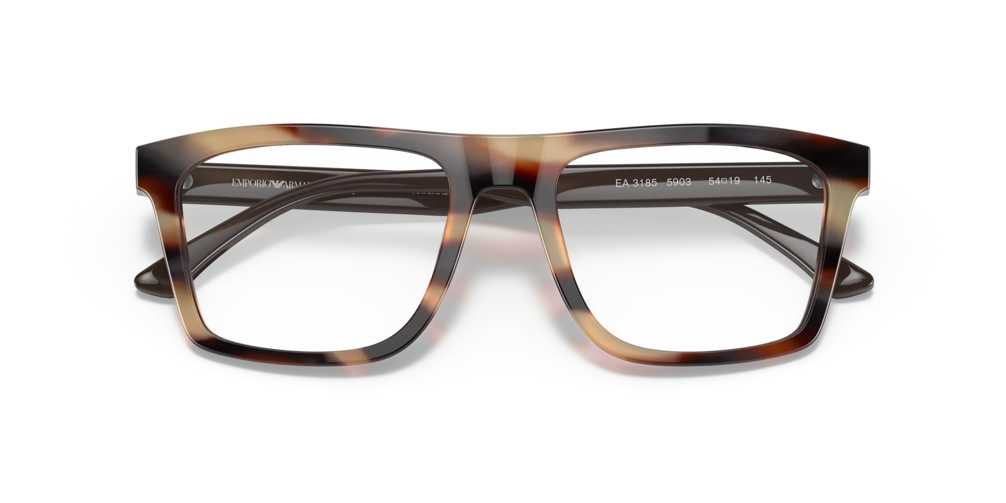 Emporio Armani EA3185 5903 Montature da vista Acetato Tartaruga Trasparente Squadrata Normale - immagine 2