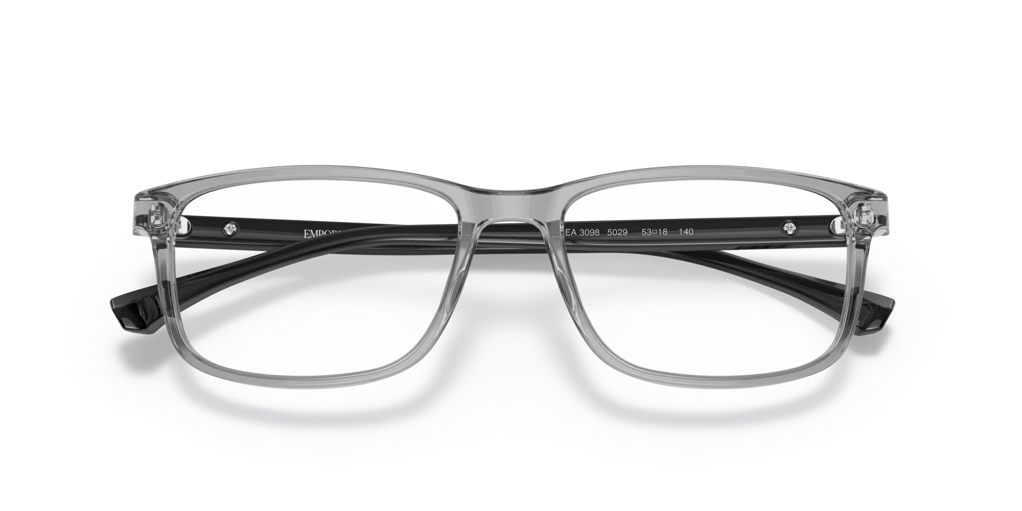 Emporio Armani EA3098 5029 Montature da vista Acetato Grigio Squadrata Normale - immagine 2