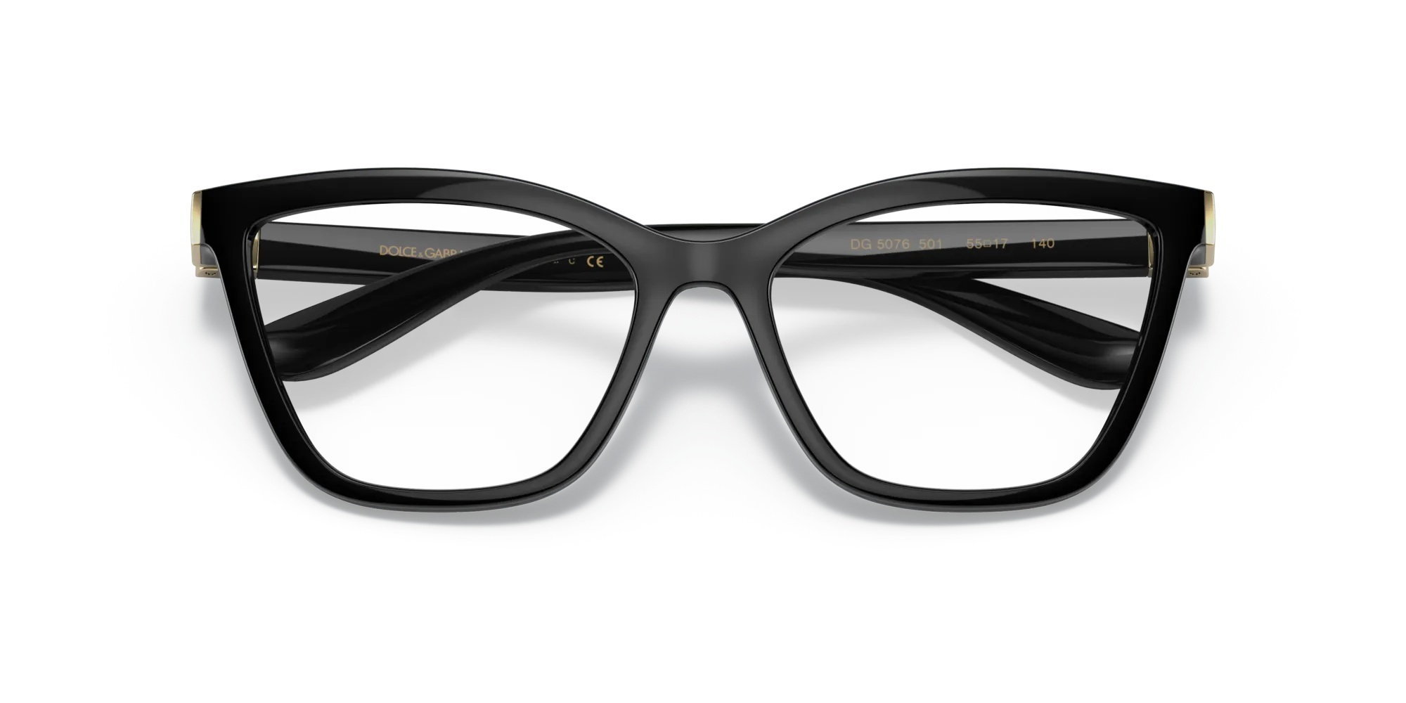 Dolce & Gabbana DG5076 501 Montature da vista Plastica Nero Cat Eye - immagine 2