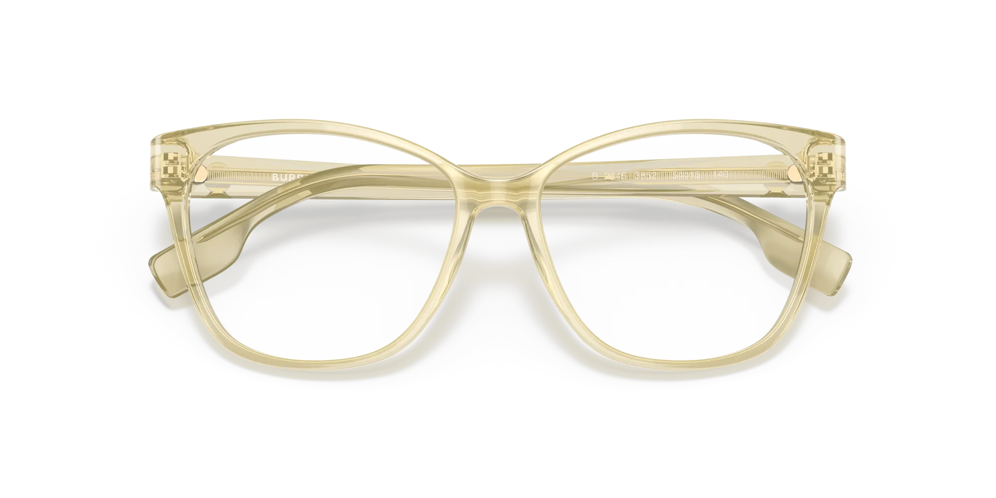 Burberry BE2345 CAROLINE 3852 Montature da vista Acetato Giallo Trasparente Squadrata Normale - immagine 2