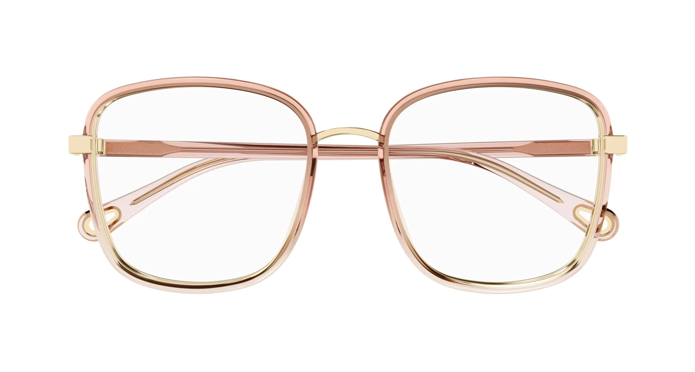 Chloé CH0034O 004 Montature da vista Iniettato Arancione Trasparente Squadrata - immagine 2
