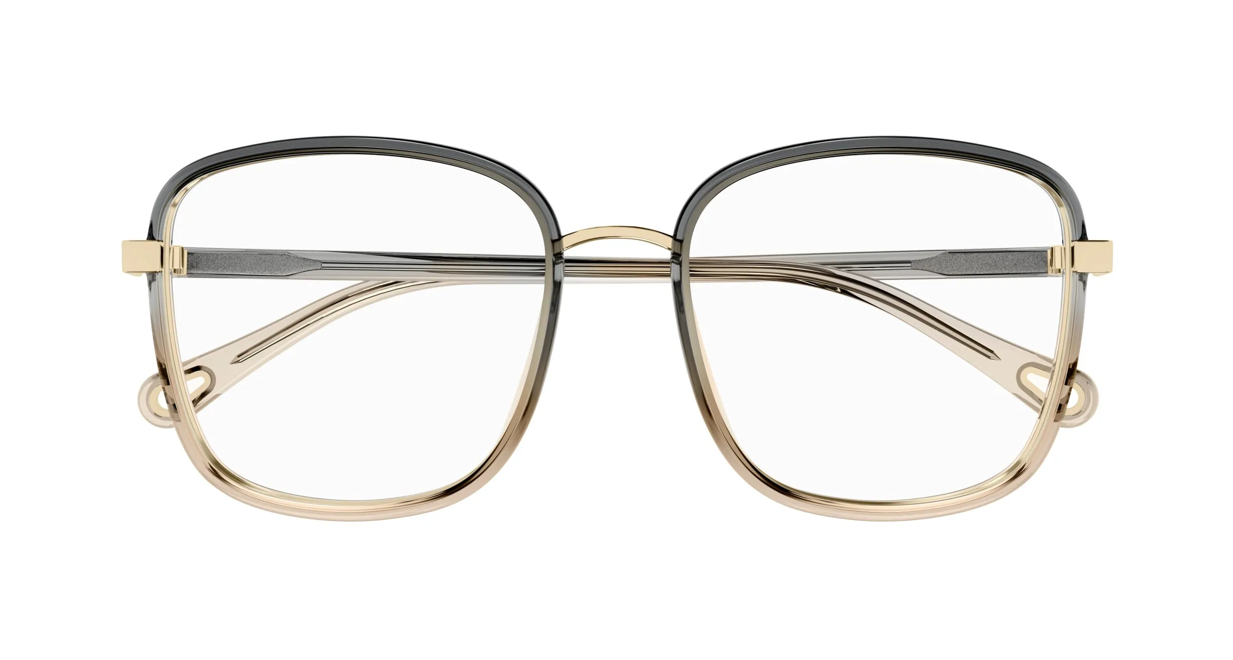 Chloé CH0034O 003 Montature da vista Iniettato Grigio Trasparente Squadrata - immagine 2