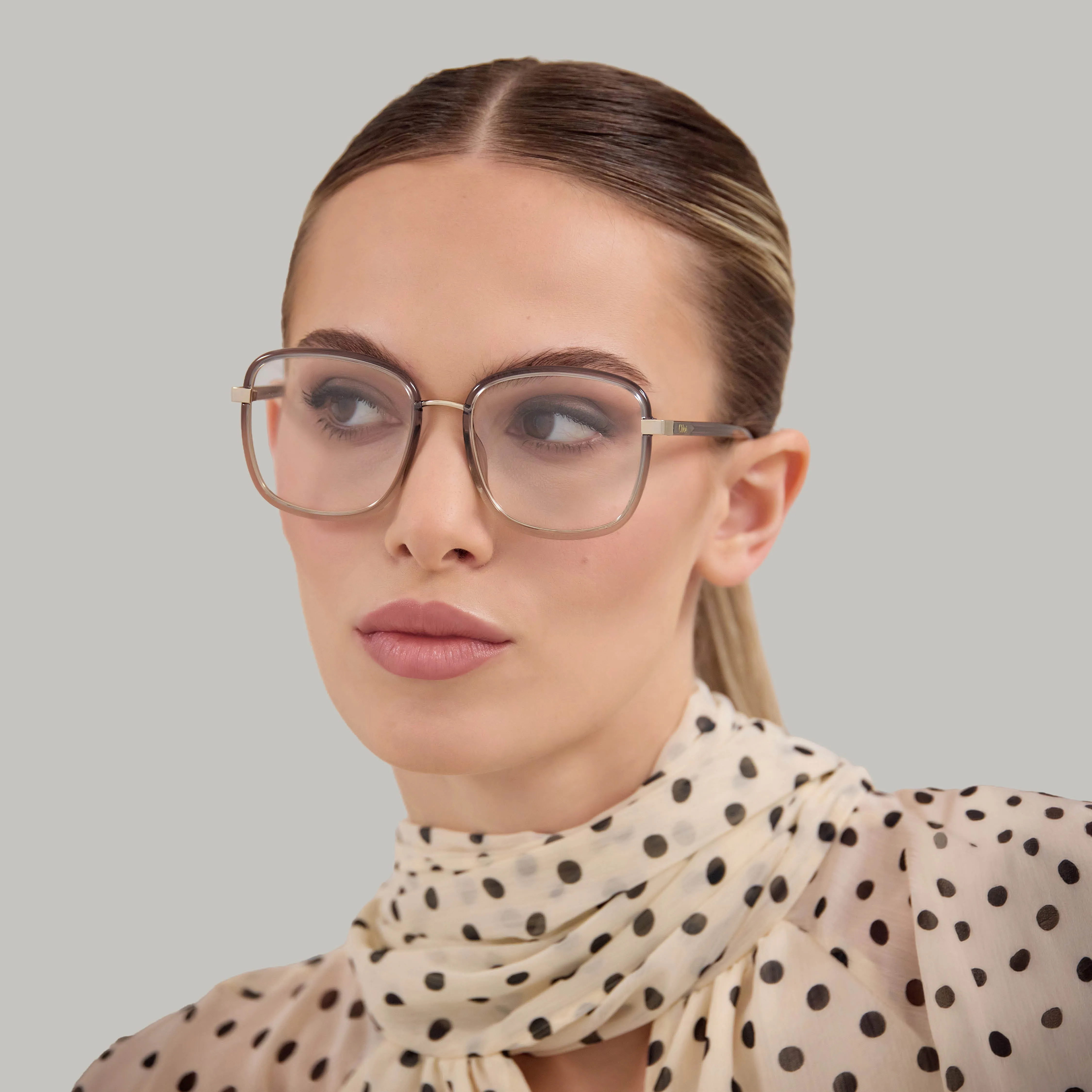 Chloé CH0034O 003 Montature da vista Iniettato Grigio Trasparente Squadrata - immagine 4
