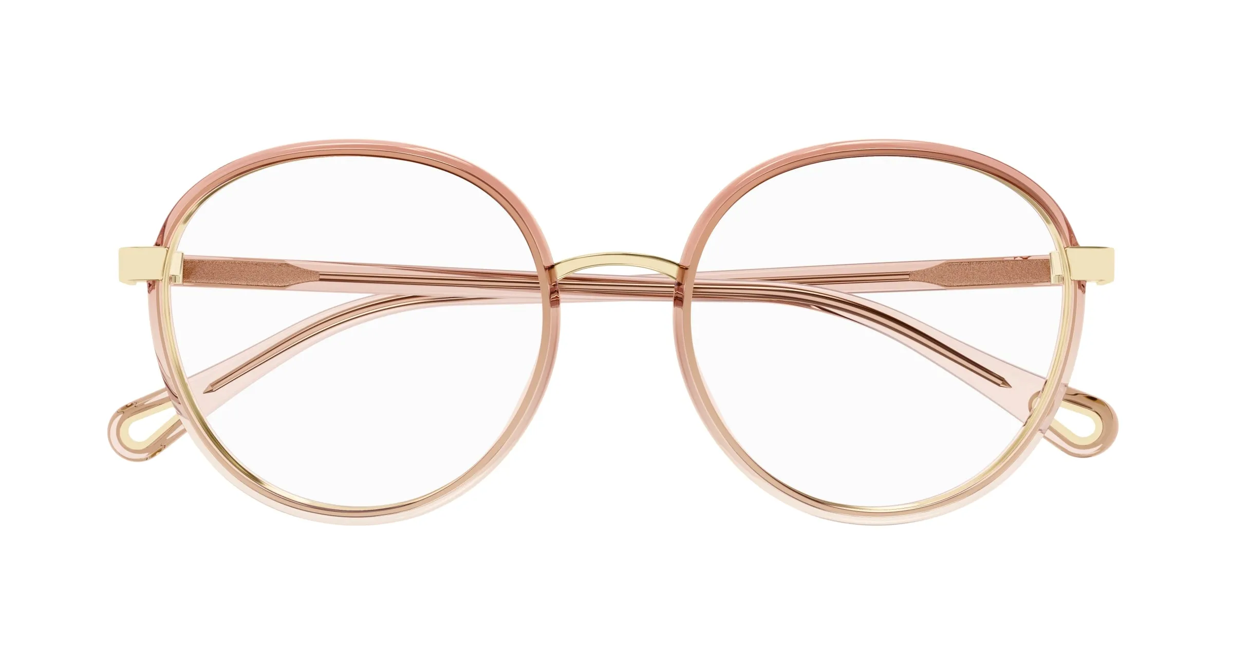 Chloé CH0033O 003 Montature da vista Iniettato Arancione Trasparente Rotonda - immagine 2