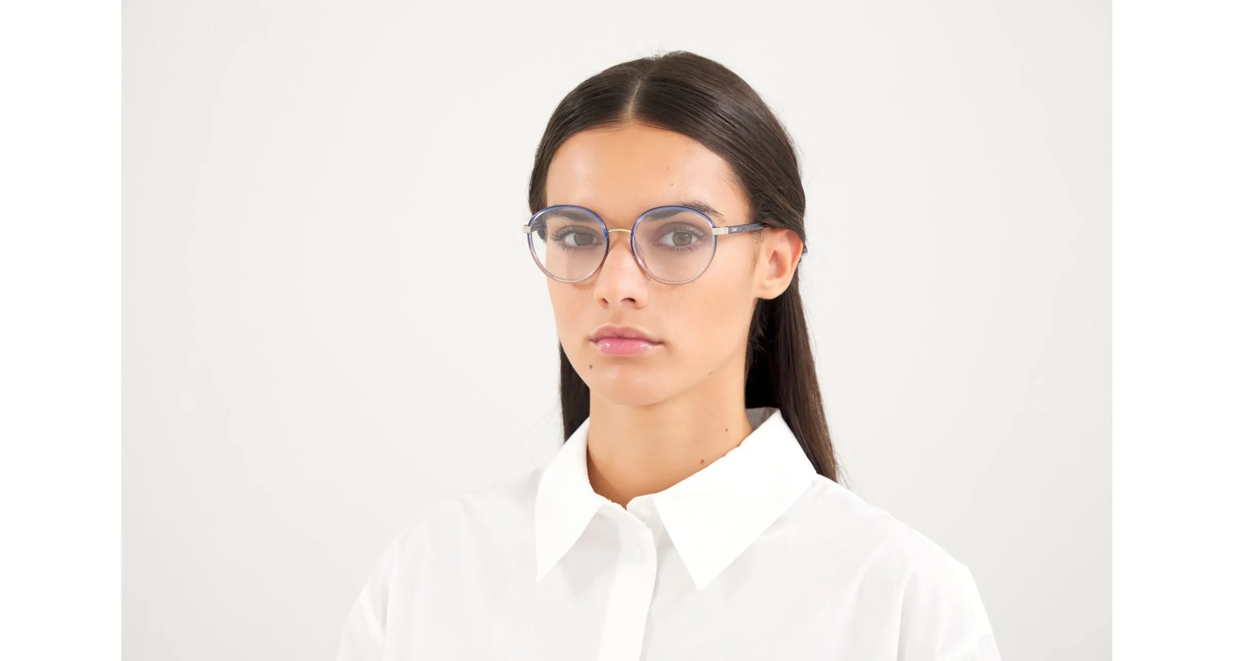 Chloé CH0033O 004 Montature da vista Iniettato Blu Trasparente Rotonda - immagine 2