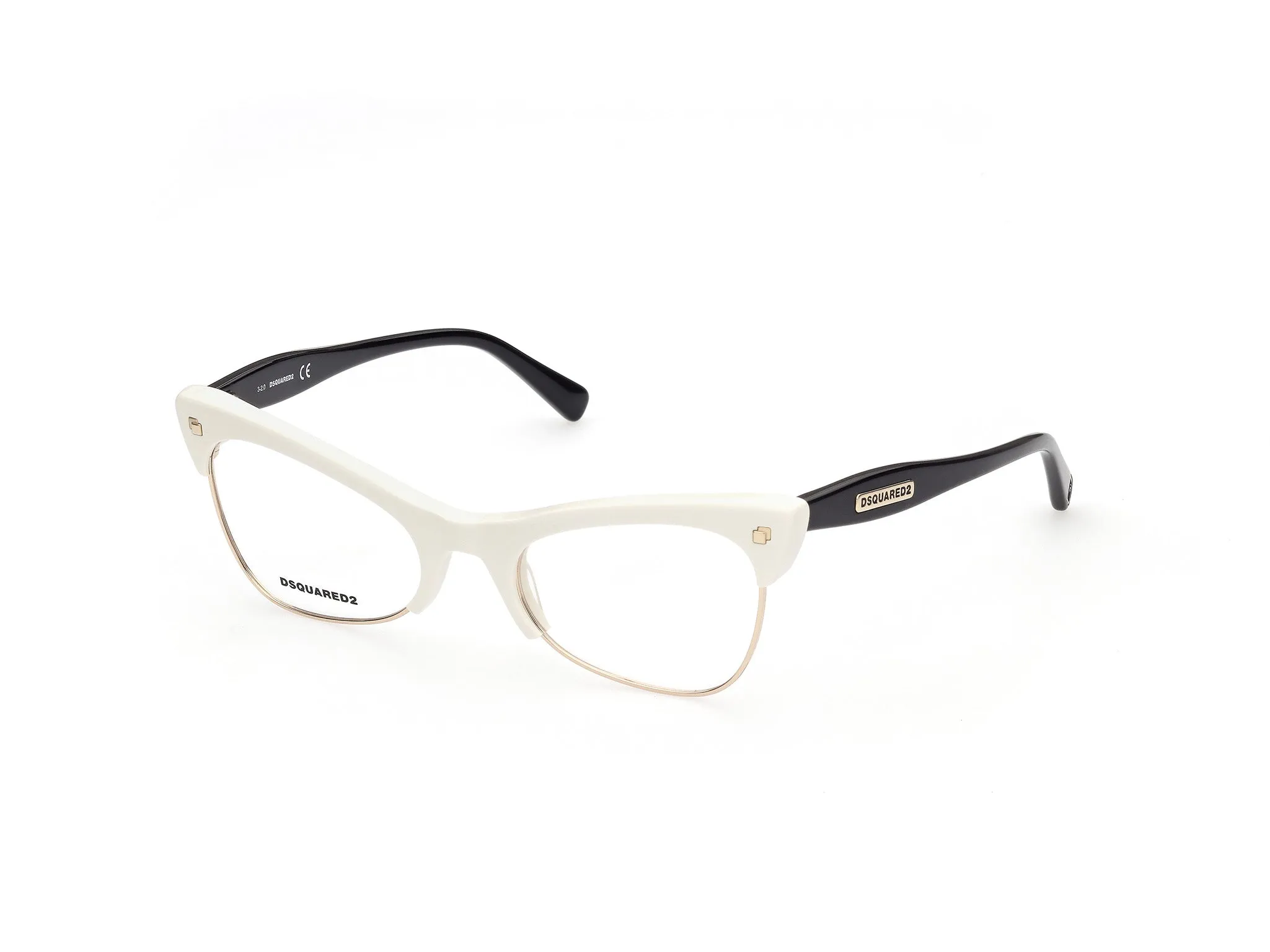 Dsquared2 DQ5332 024 Montature da vista outlet Acetato Bianco Cat Eye - immagine 1