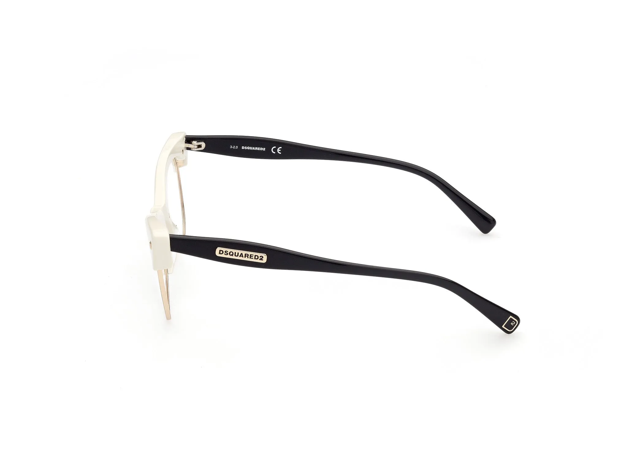 Dsquared2 DQ5332 024 Montature da vista outlet Acetato Bianco Cat Eye - immagine 3