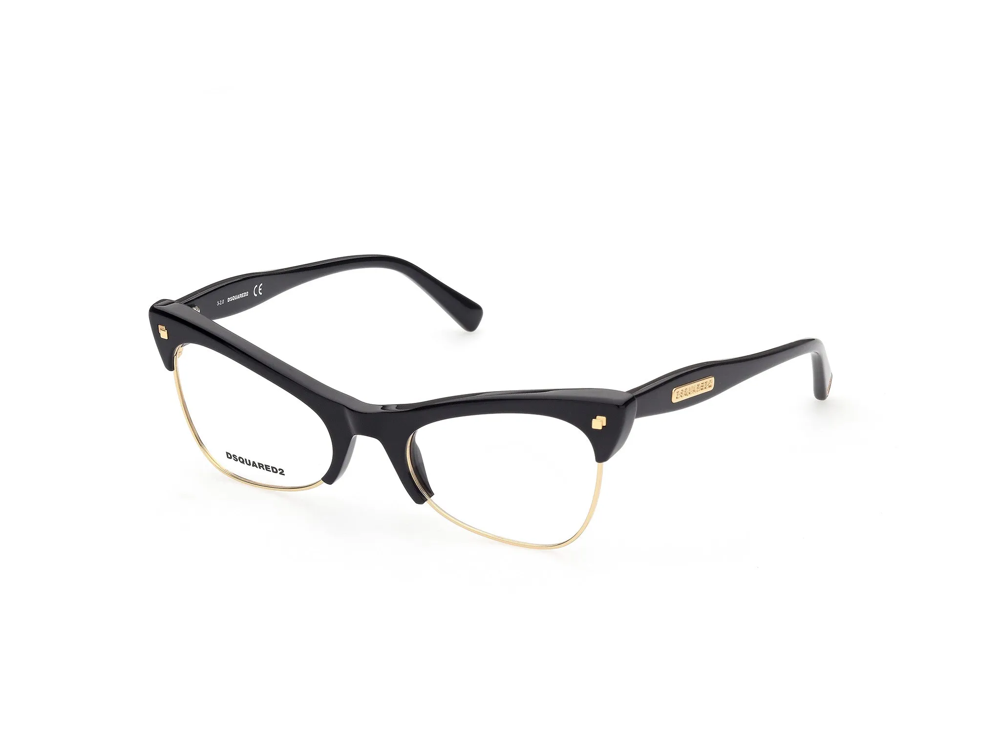 Dsquared2 DQ5332 001 Montature da vista outlet Acetato Nero Cat Eye - immagine 1