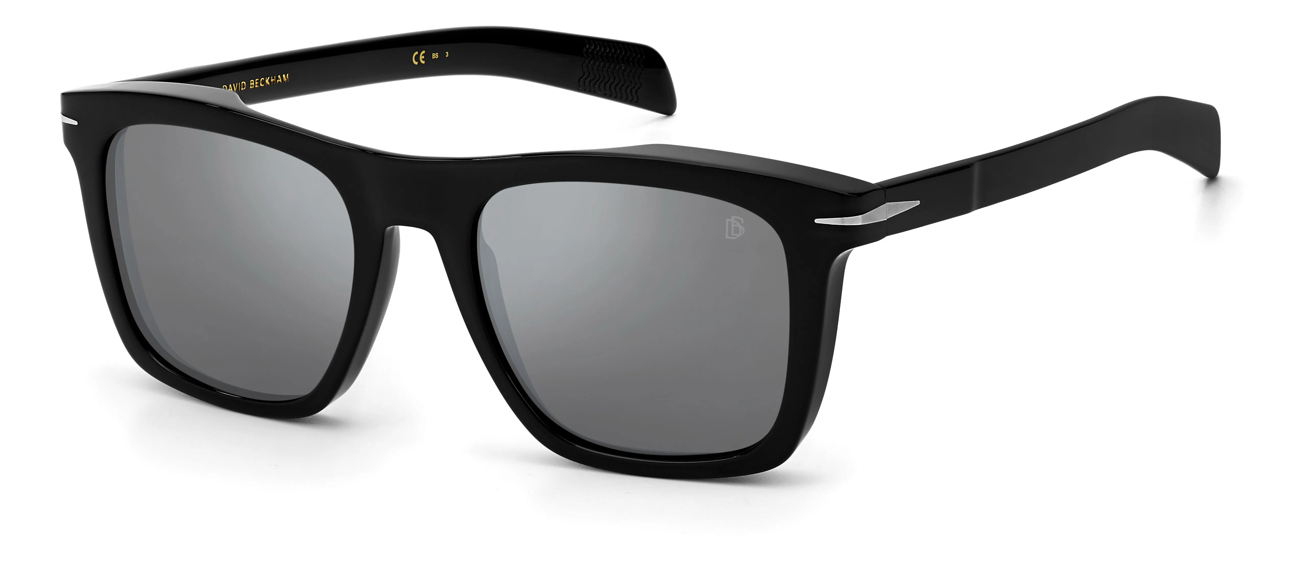 DAVID BECKHAM DB 7000/S 807/T4 Occhiali da sole Acetato Nero Grigio Squadrata Normale Specchiato - immagine 1