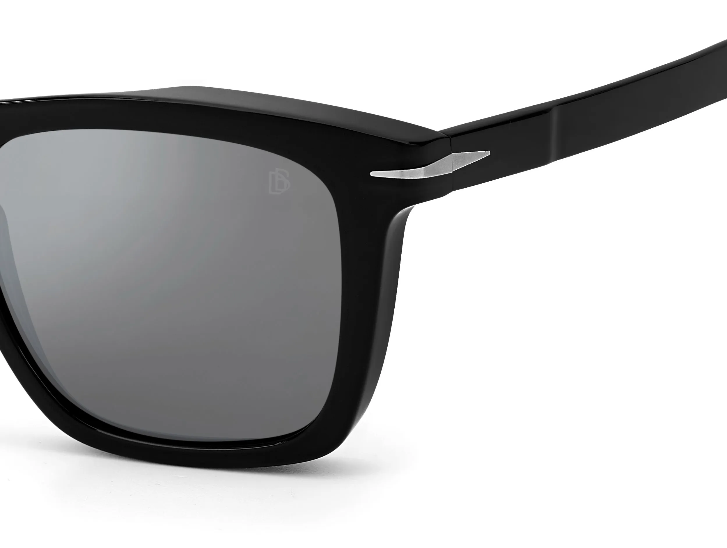 DAVID BECKHAM DB 7000/S 807/T4 Occhiali da sole Acetato Nero Grigio Squadrata Normale Specchiato - immagine 3