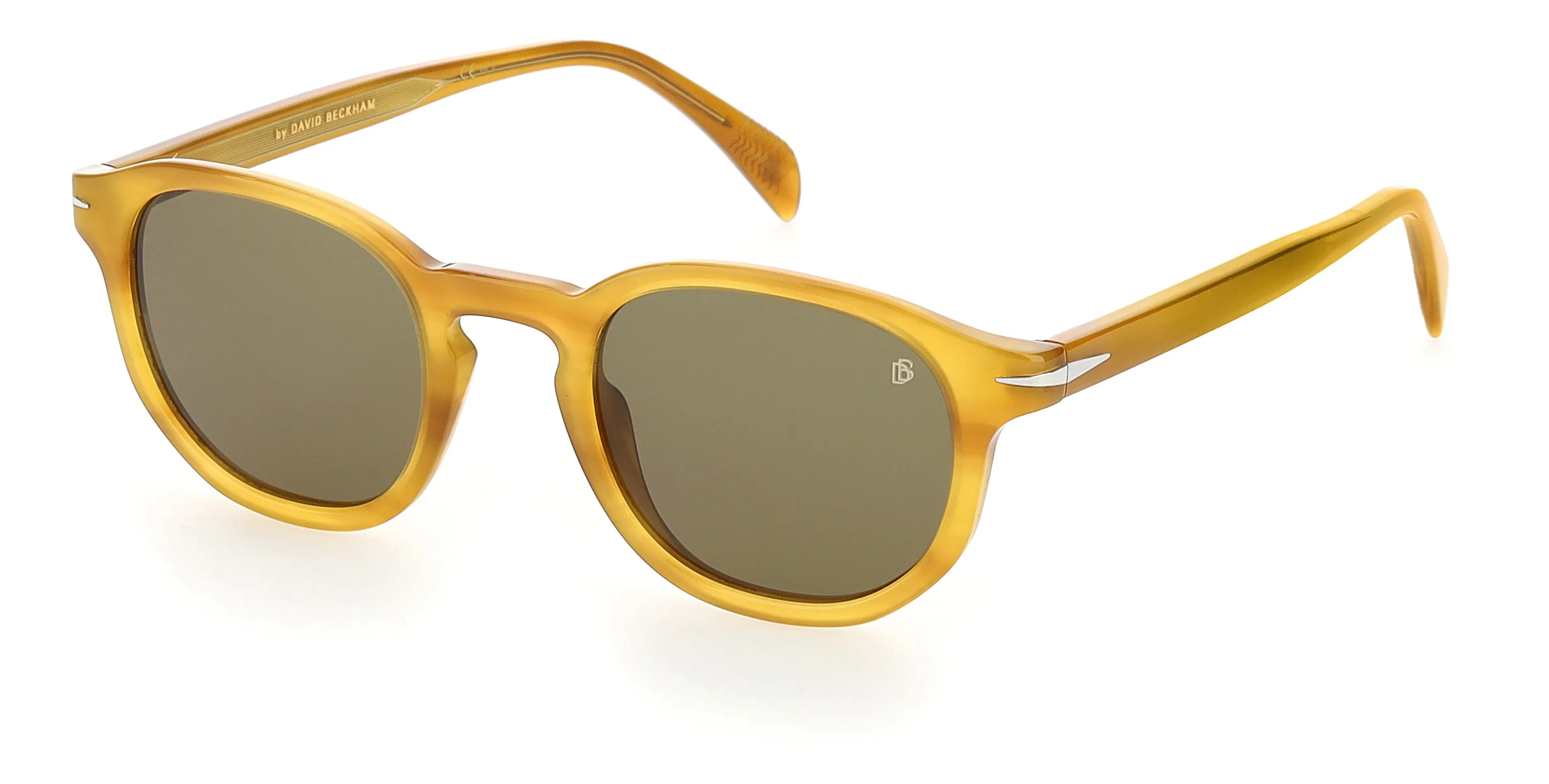 DAVID BECKHAM DB 1007/S B4L/QT Occhiali da sole Acetato Marrone Verde Rotonda Normale - immagine 1