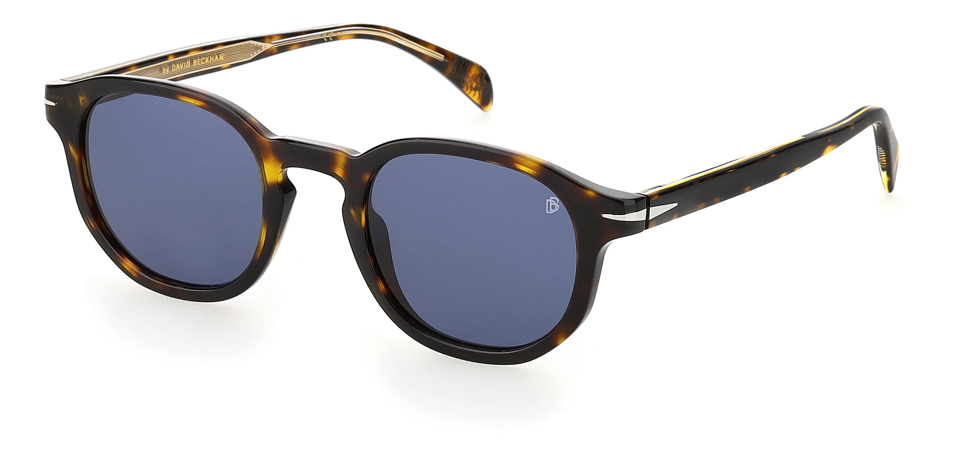 DAVID BECKHAM DB 1007/S 086/KU Occhiali da sole Acetato Havana Blu Rotonda Normale - immagine 1