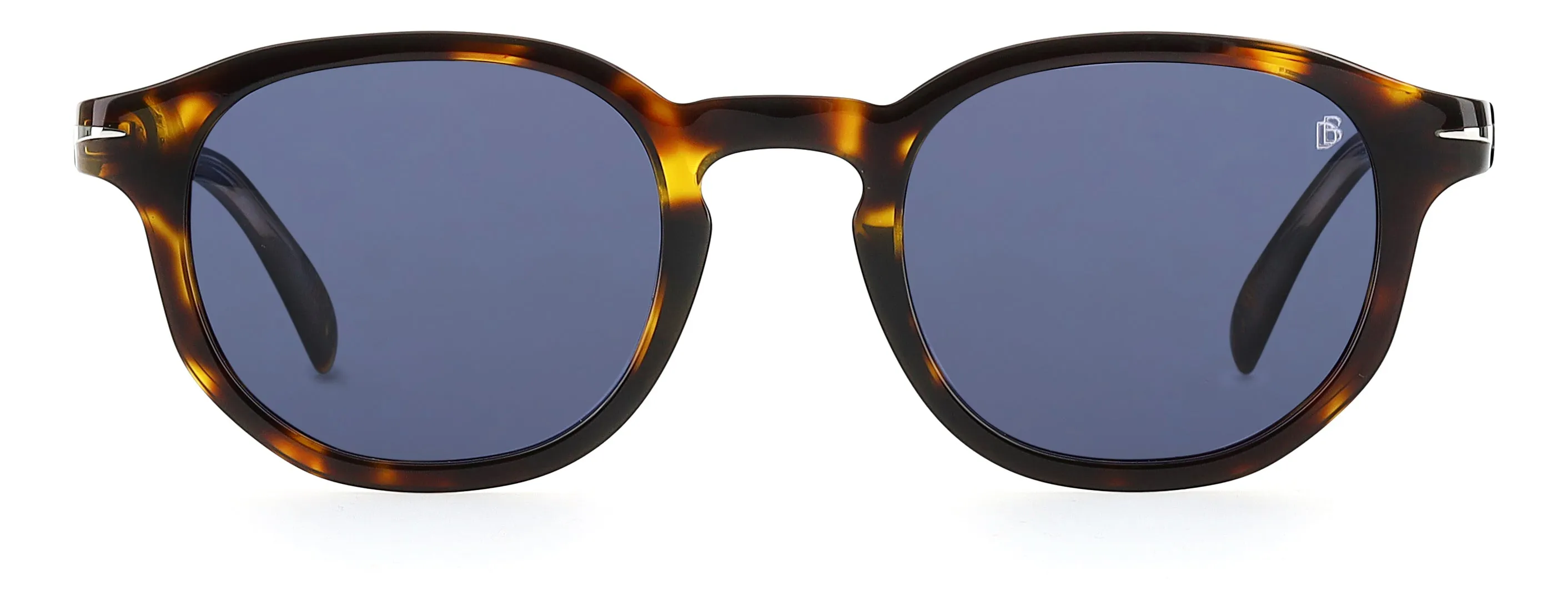 DAVID BECKHAM DB 1007/S 086/KU Occhiali da sole Acetato Havana Blu Rotonda Normale - immagine 2