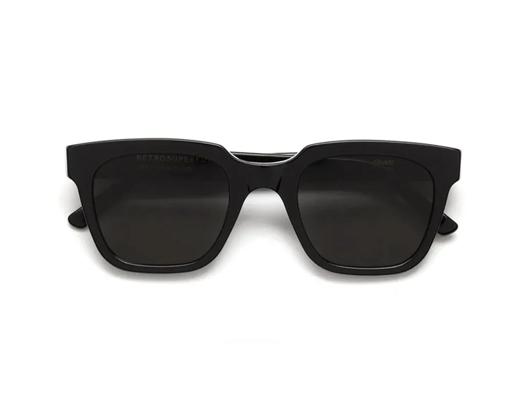 Retrosuperfuture OQU GIUSTO BLACK Occhiali da sole Acetato Nero Nero Squadrata Normale - immagine 2