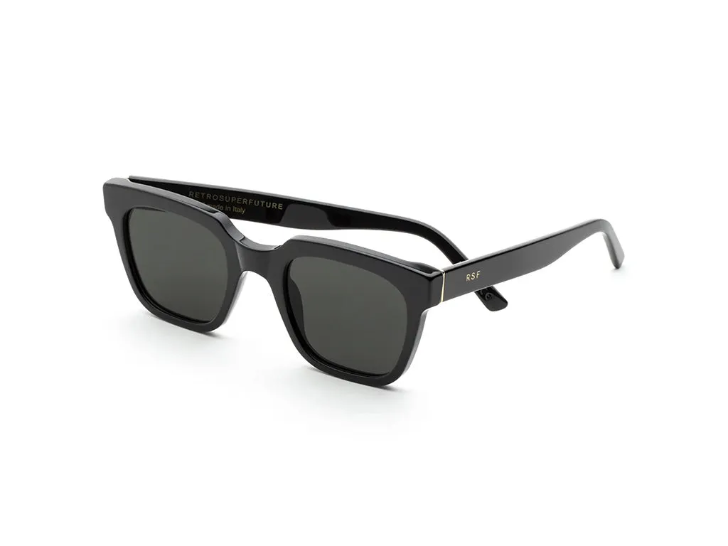 Retrosuperfuture OQU GIUSTO BLACK Occhiali da sole Acetato Nero Nero Squadrata Normale - immagine 3