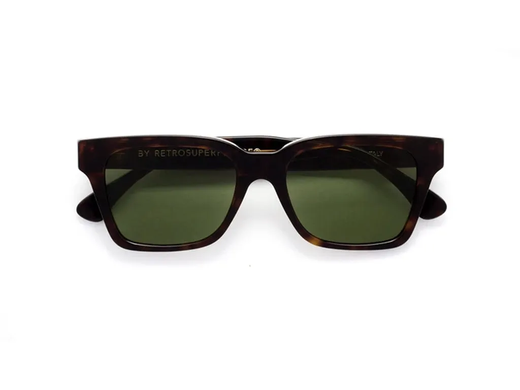Retrosuperfuture 88U AMERICA 3627 GREEN Occhiali da sole Acetato Havana Verde Squadrata Normale - immagine 2