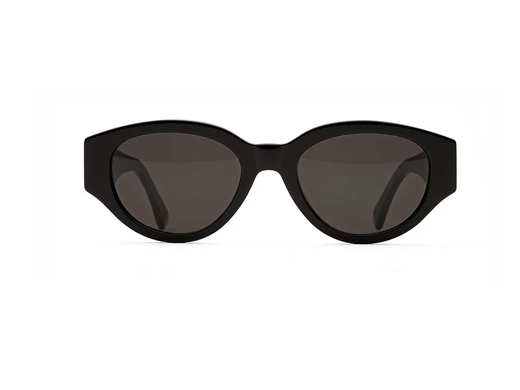 Retrosuperfuture L3I DREW MAMA BLACK Occhiali da sole Acetato Nero Nero Rotonda Normale - immagine 2