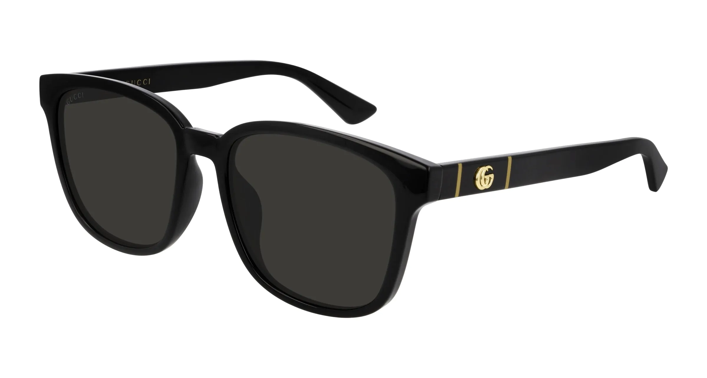 Gucci GG0637SK 001 Occhiali da sole Iniettato Nero Grigio Squadrata Normale - immagine 1
