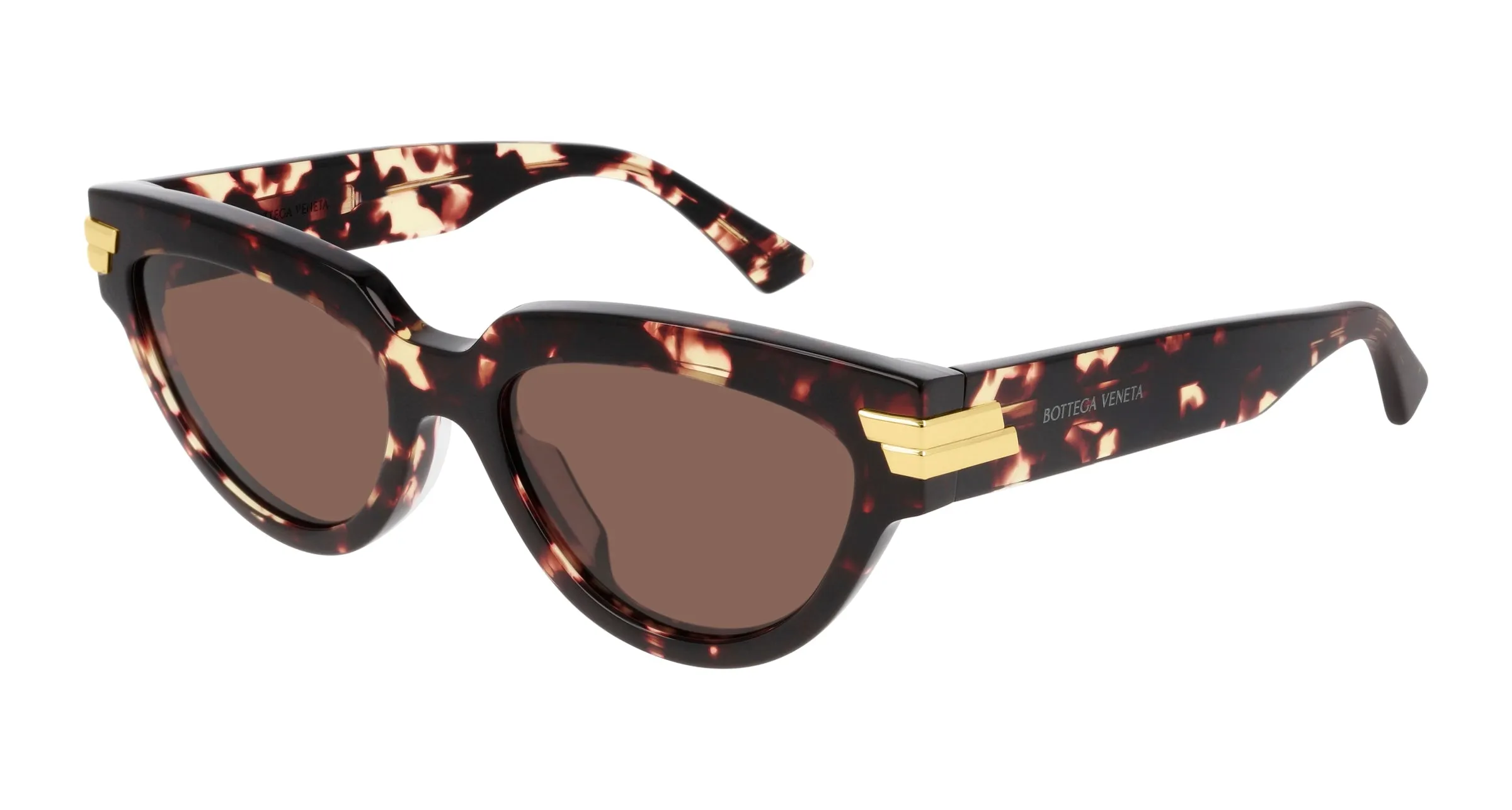 Bottega Veneta BV1035S 002 Occhiali da sole Acetato Havana Marrone Cat Eye Normale - immagine 1