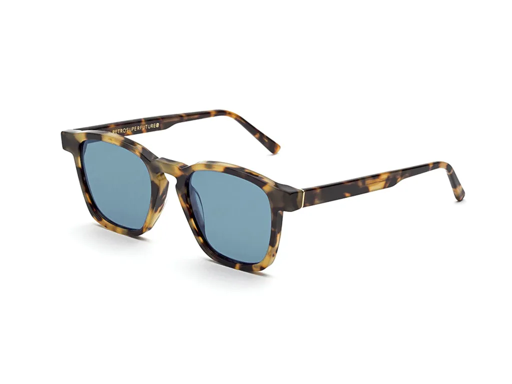 Retrosuperfuture V8F UNICO CHEETAH Occhiali da sole Acetato Havana Blu Squadrata - immagine 1