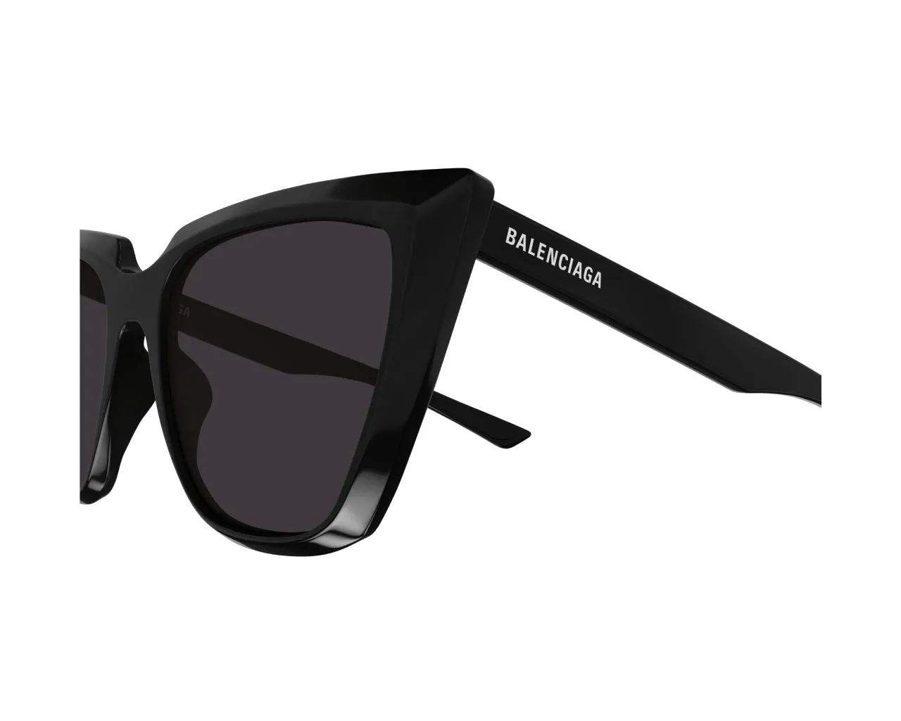 Balenciaga BB0046S 001 Occhiali da sole Acetato Nero Grigio Cat Eye Normale - immagine 4