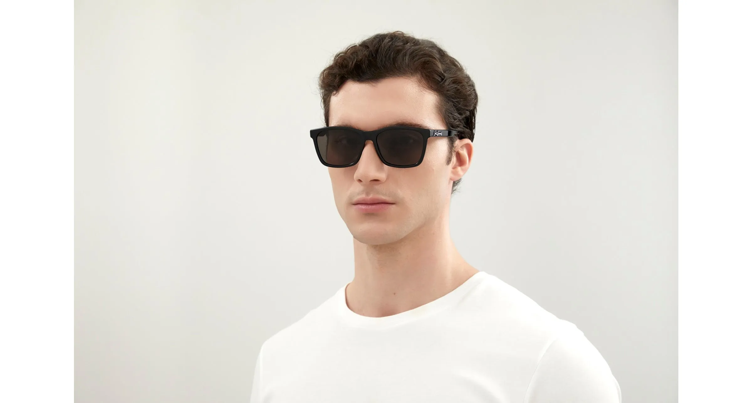 SAINT LAURENT SL 318 001 Occhiali da sole Plastica Nero Nero Squadrata Normale - immagine 2