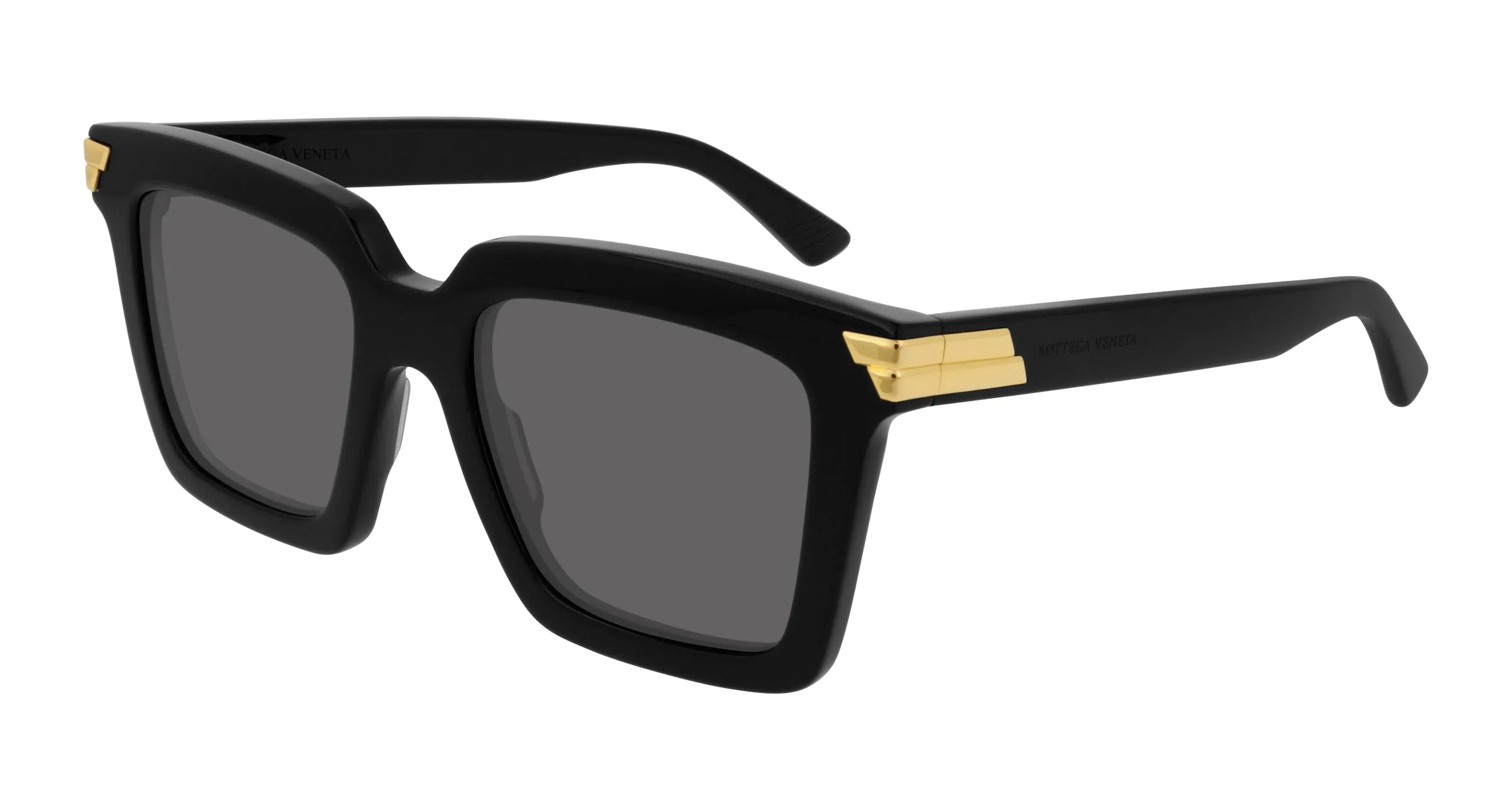 Bottega Veneta BV1005S 001 Occhiali da sole Acetato Nero Grigio Squadrata Normale - immagine 1