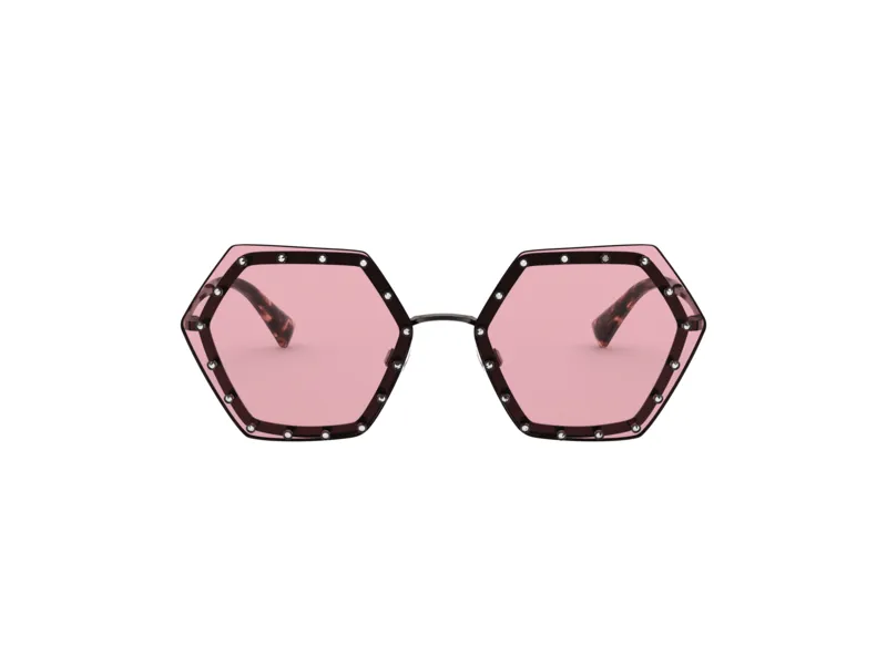 Valentino VA2035 303984 RUTENIUM Occhiali da sole outlet Metallo Canna di fucile Rosa Geometrica Normale - immagine 2