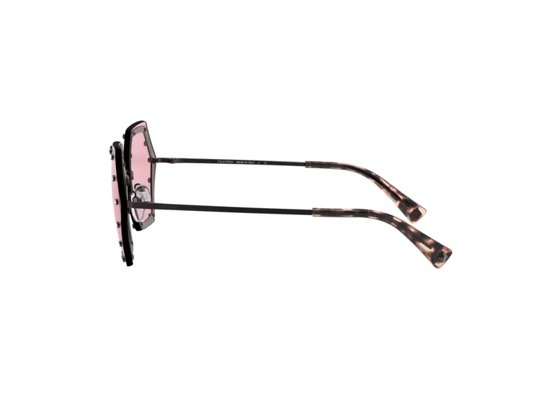 Valentino VA2035 303984 RUTENIUM Occhiali da sole outlet Metallo Canna di fucile Rosa Geometrica Normale - immagine 4