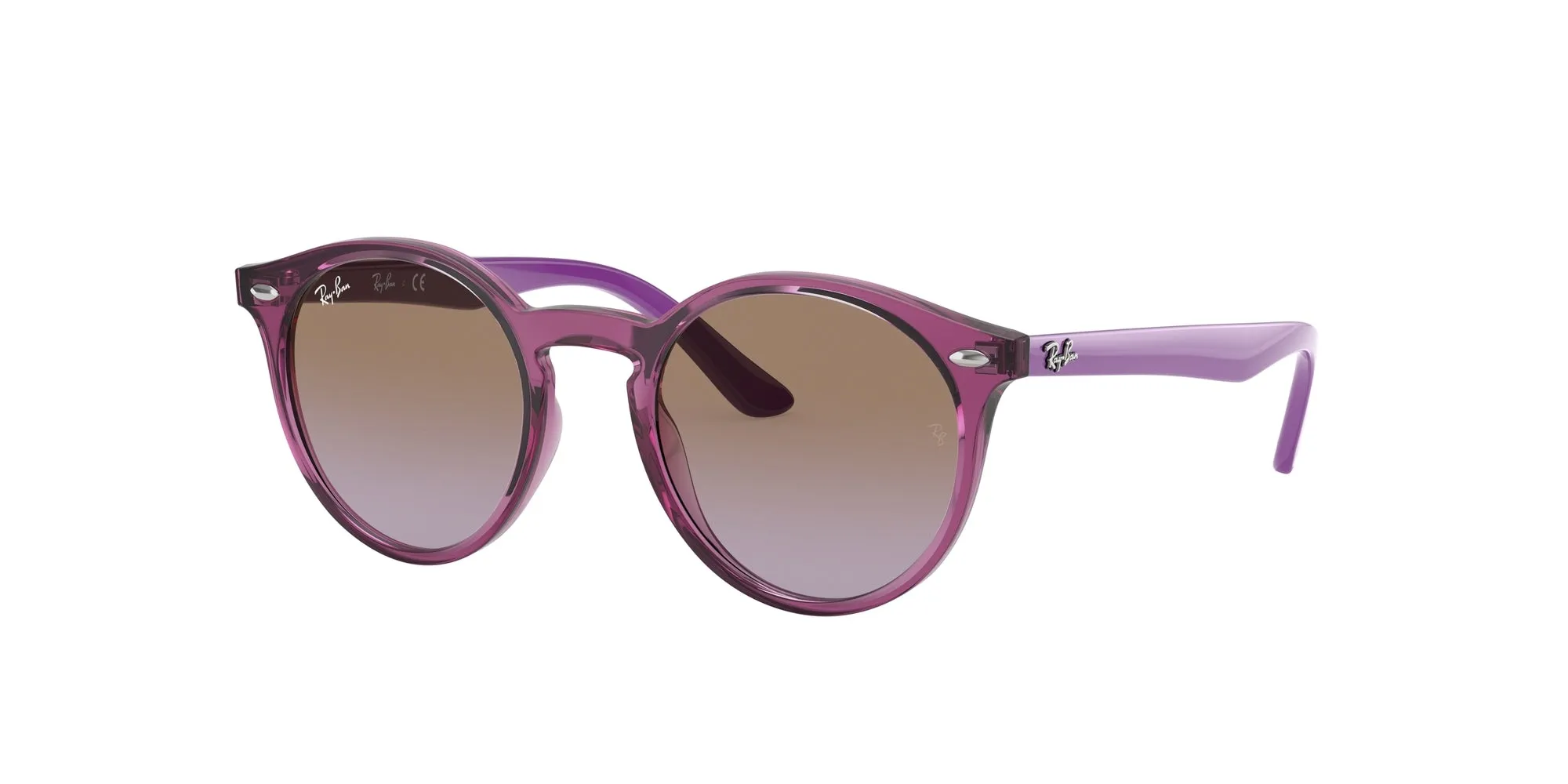 Ray - Ban RJ9064S 706468 Occhiali da sole bambino Iniettato Rosa Marrone Pantos Normale Sfumato - immagine 1