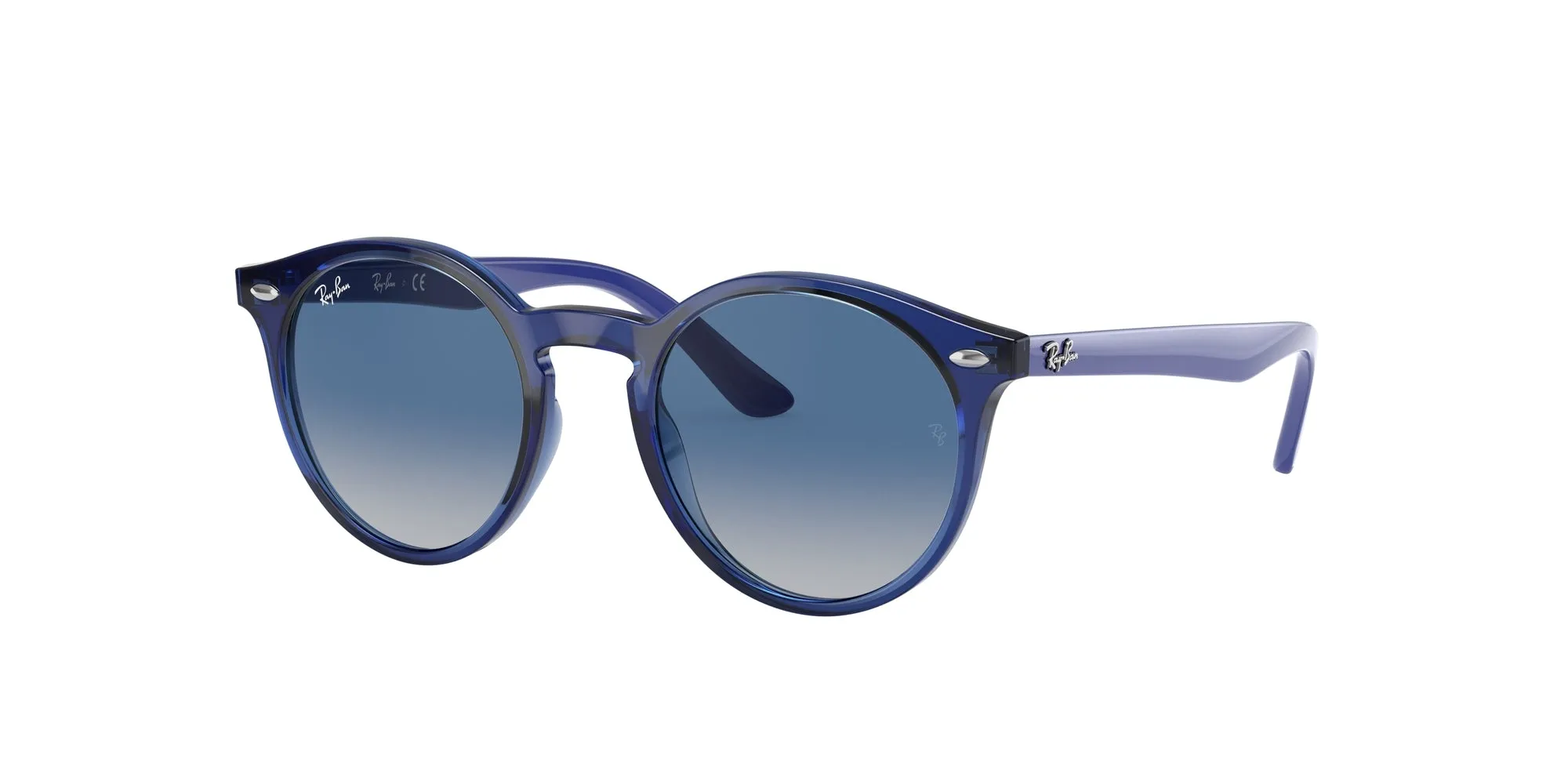 Ray - Ban RJ9064S 70624L Occhiali da sole bambino Iniettato Blu Grigio Pantos Normale Sfumato - immagine 1