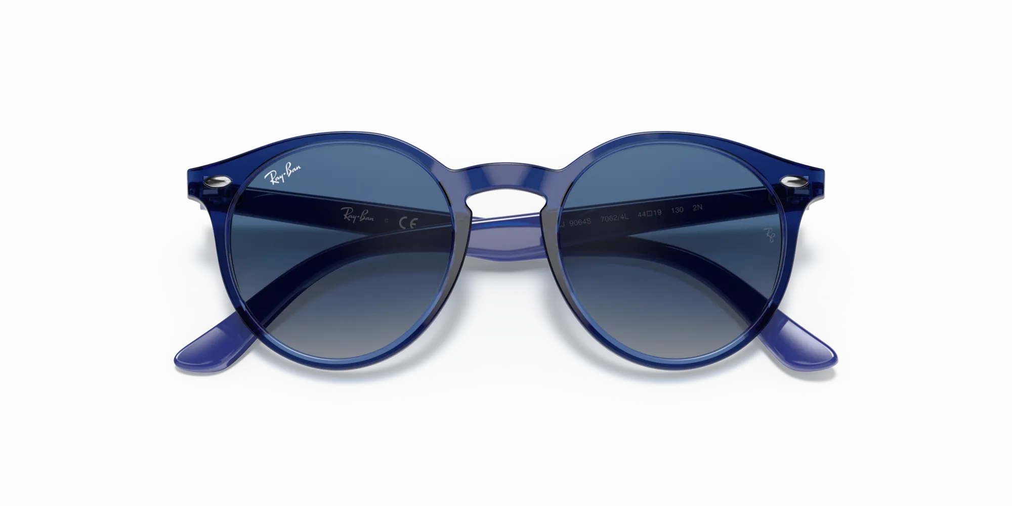 Ray - Ban RJ9064S 70624L Occhiali da sole bambino Iniettato Blu Grigio Pantos Normale Sfumato - immagine 2