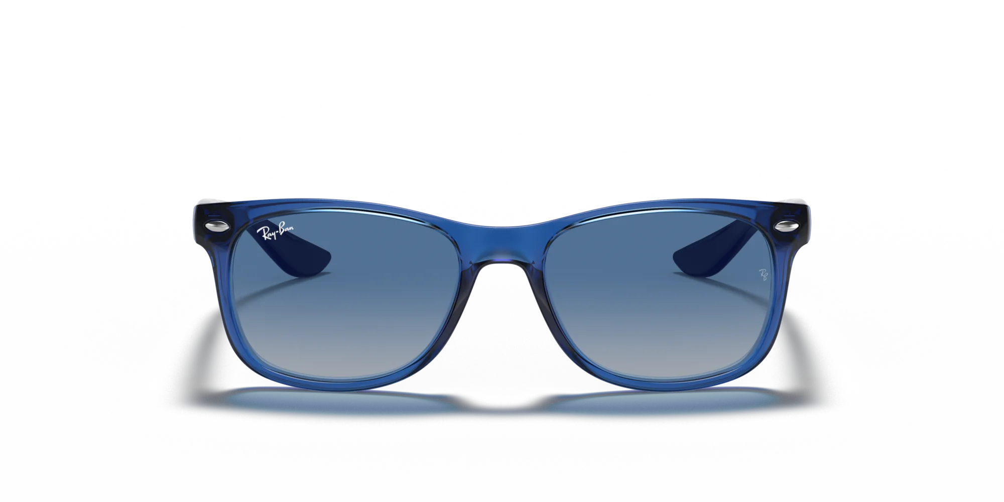 Ray - Ban RJ9052S JUNIOR NEW WAYFARER 70624L Occhiali da sole bambino Nylon Blu Grigio Squadrata Normale Sfumato - immagine 3