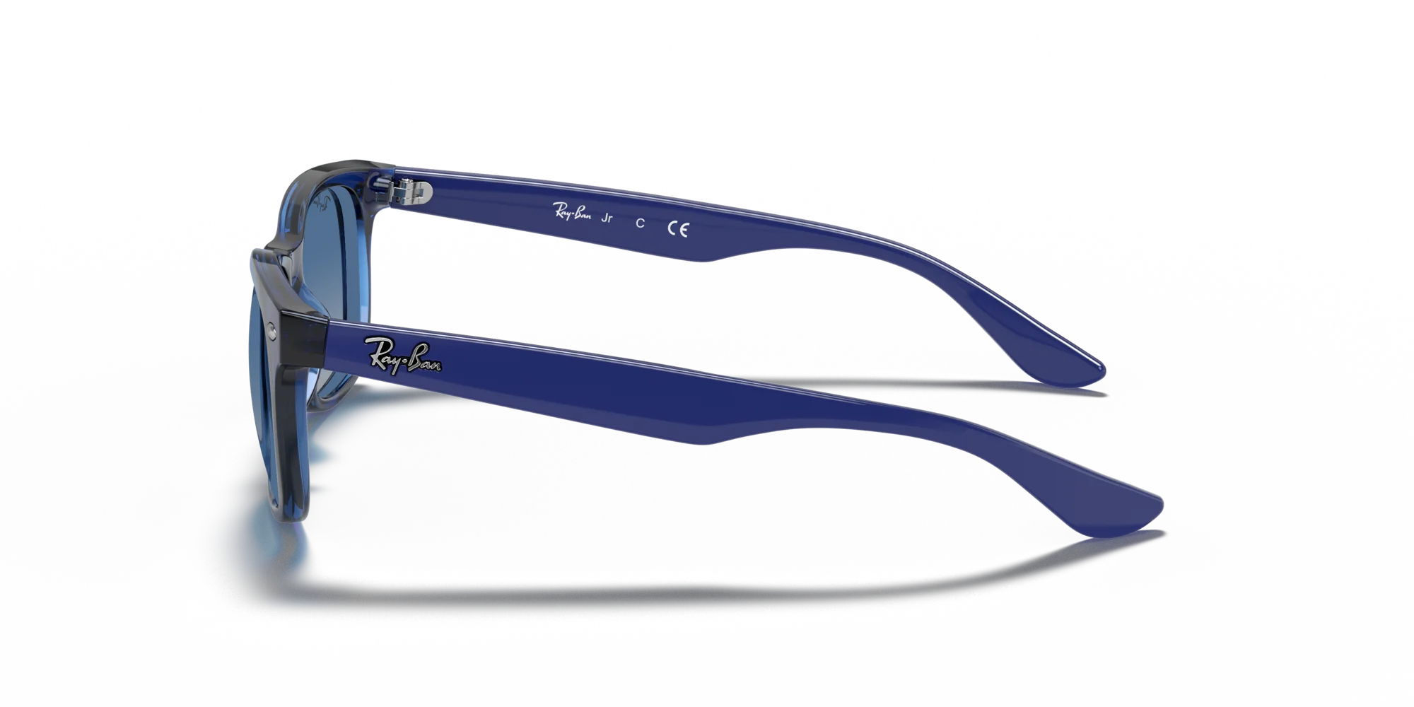 Ray - Ban RJ9052S JUNIOR NEW WAYFARER 70624L Occhiali da sole bambino Nylon Blu Grigio Squadrata Normale Sfumato - immagine 4