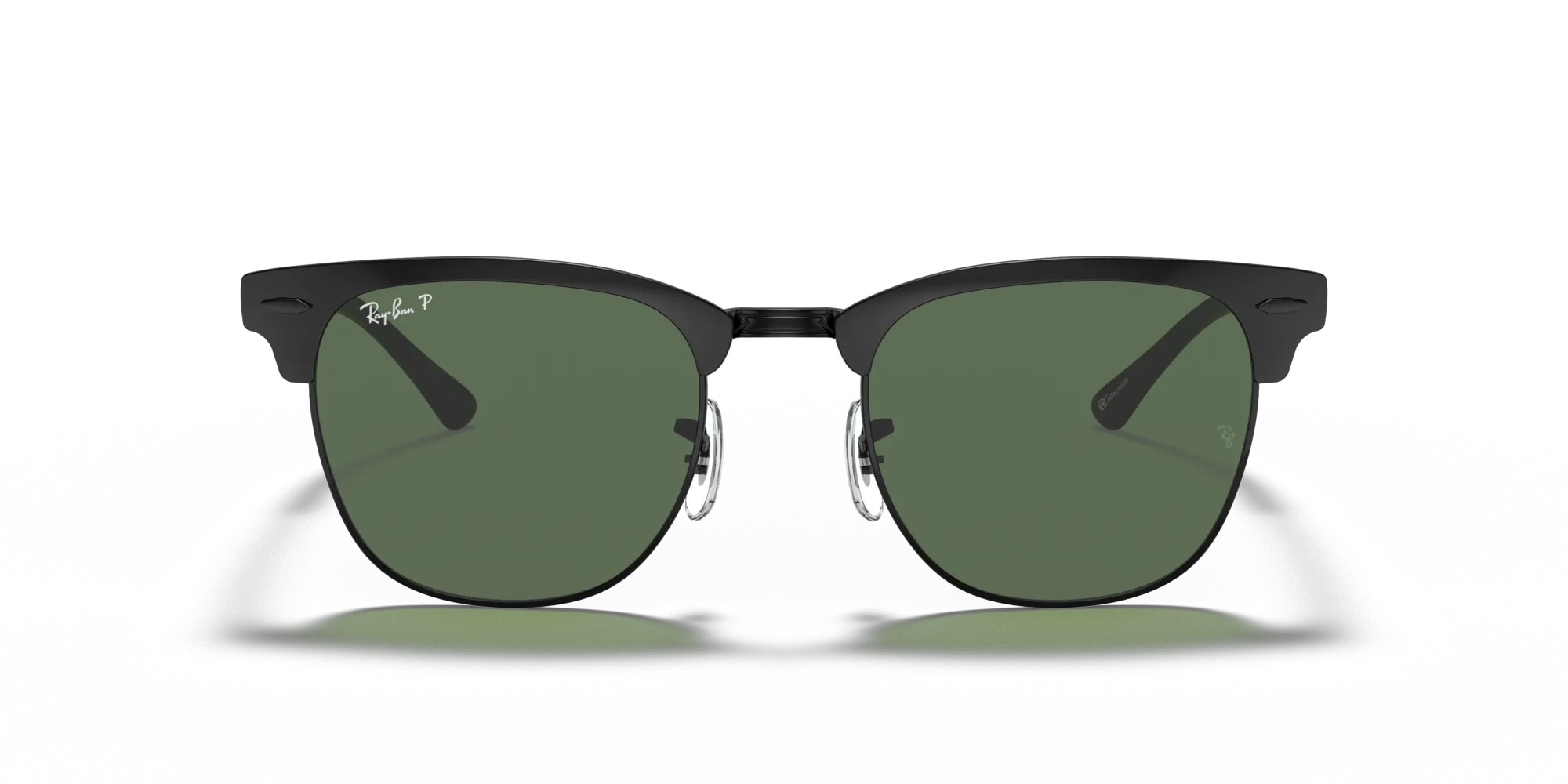 Ray - Ban RB3716 CLUBMASTER METAL 186/58 Occhiali da sole Metallo Nero G15 Squadrata Polarizzata - immagine 3