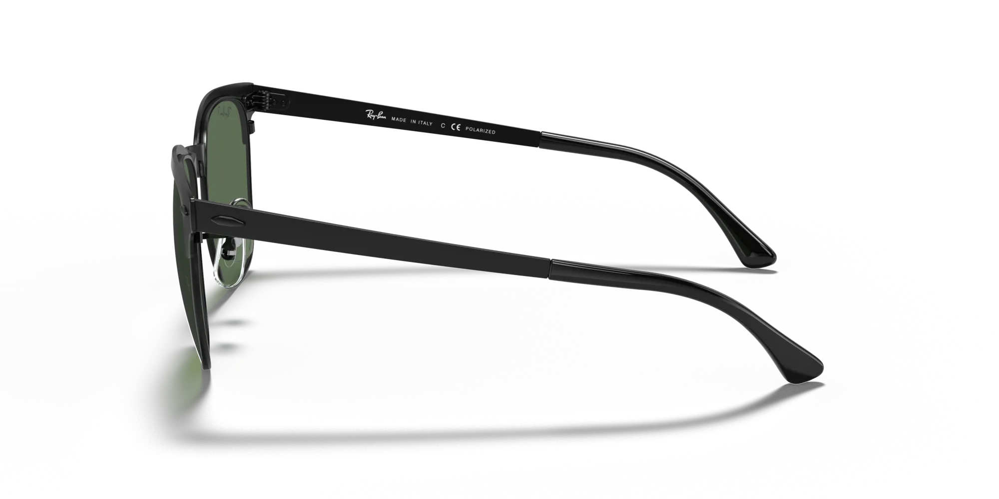 Ray - Ban RB3716 CLUBMASTER METAL 186/58 Occhiali da sole Metallo Nero G15 Squadrata Polarizzata - immagine 4