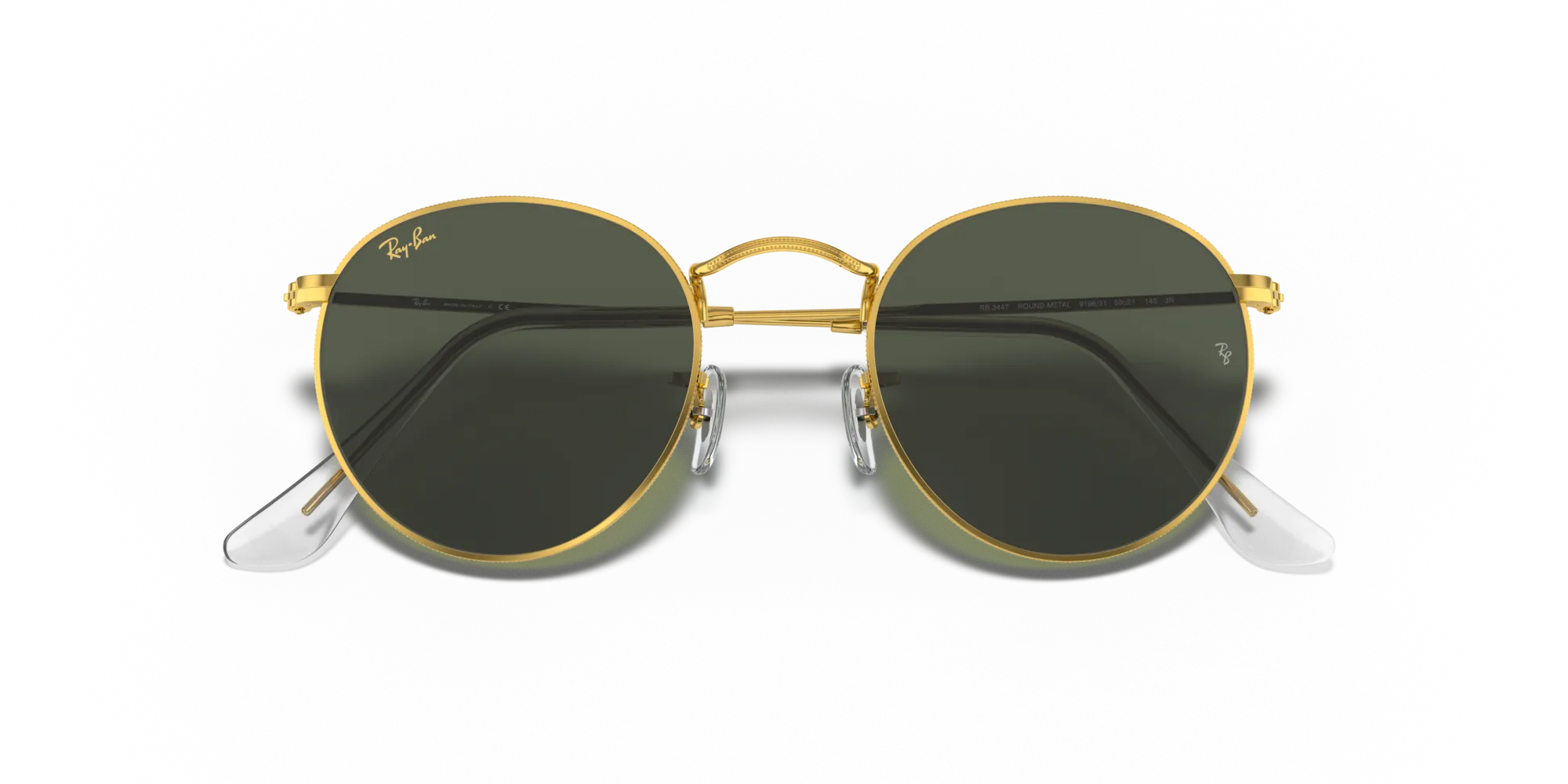 Ray - Ban RB3447 ROUND METAL 919631 Occhiali da sole Metallo Oro G15 Rotonda Normale - immagine 2
