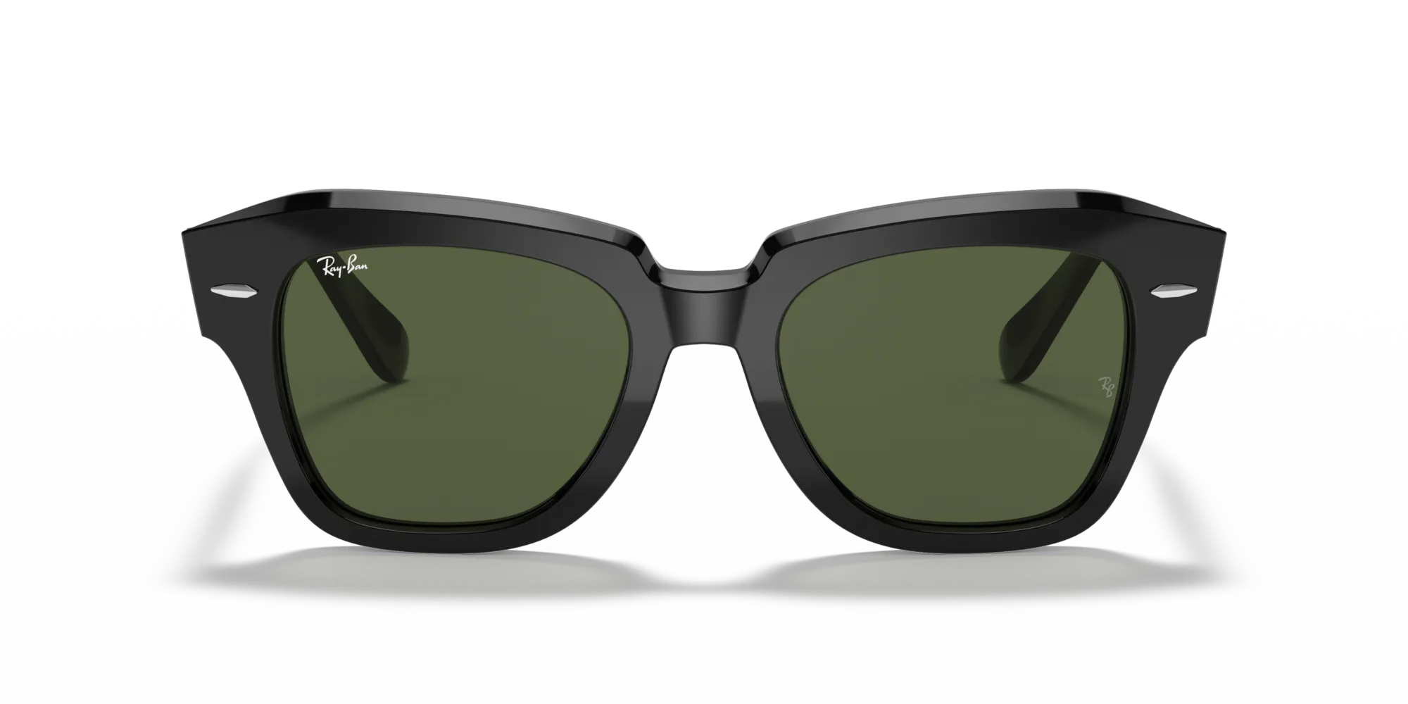 Ray - Ban RB2186 STATE STREET 901/31 Occhiali da sole Acetato Nero G15 Squadrata Normale - immagine 3